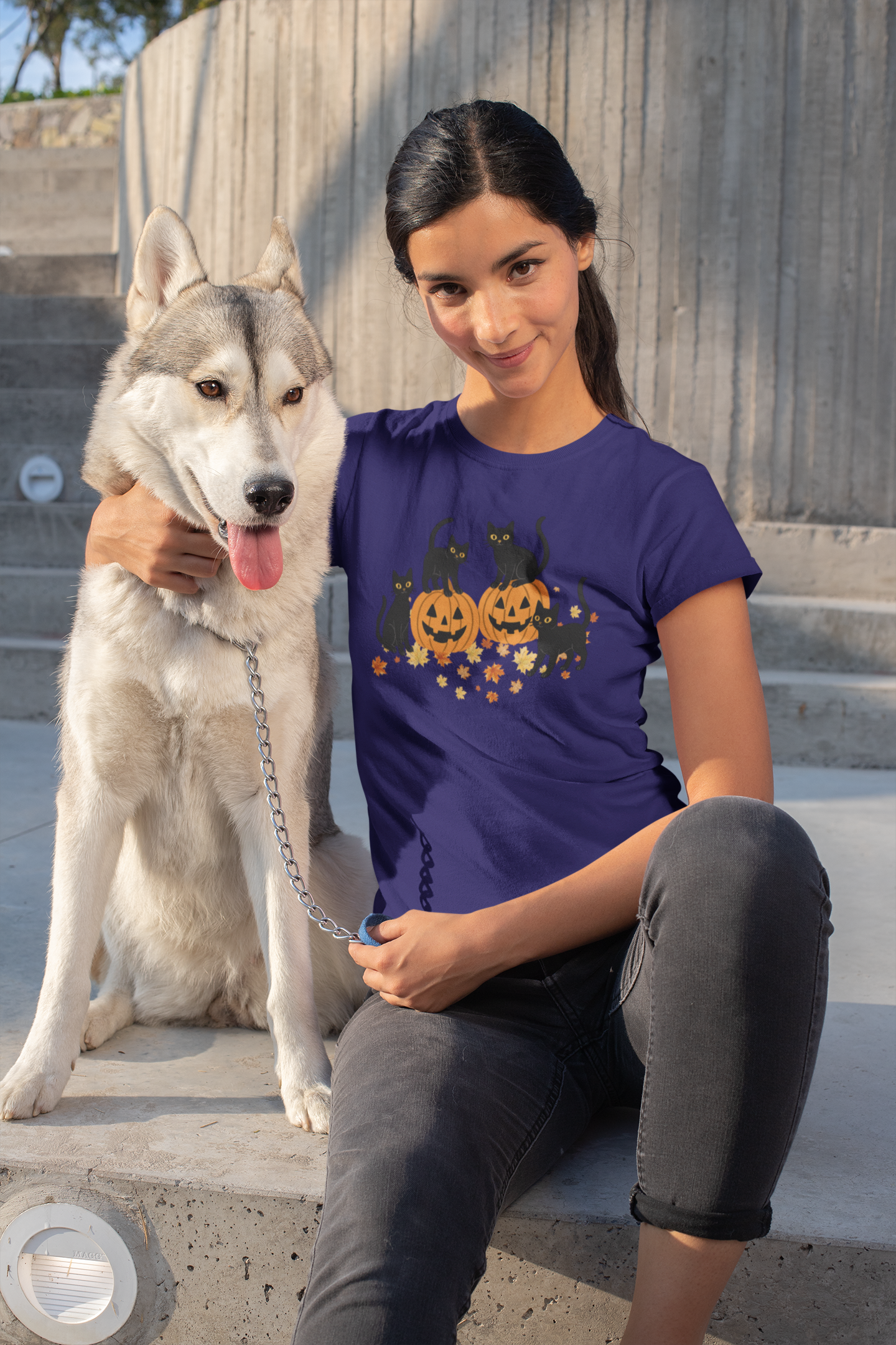 Halloween Black Cat Tee, Unisex Cotton T-Shirt, Spooky Season Apparel, Cute Cat Graphic Tee, Fall Festive Top, Pumpkin Cats Shirt product thumbnail image Halloween Black Cat Tee, Unisex Cotton T-Shirt, Spooky Season Apparel, Cute Cat Graphic Tee, Fall Festive Top, Pumpkin Cats Shirt product thumbnail image