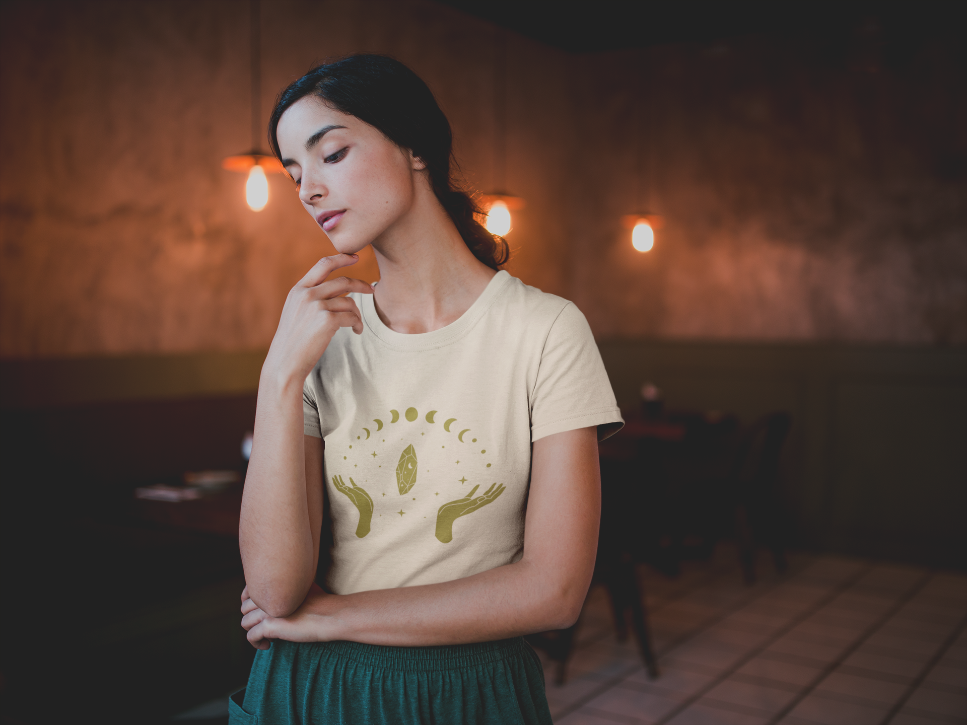 Celestial Hands Unisex Tee - Astrology T-Shirt, Moon Phases Graphic Tee, Spiritual Gift, Zodiac Apparel, Unique Astrology Top product thumbnail image Celestial Hands Unisex Tee - Astrology T-Shirt, Moon Phases Graphic Tee, Spiritual Gift, Zodiac Apparel, Unique Astrology Top product thumbnail image