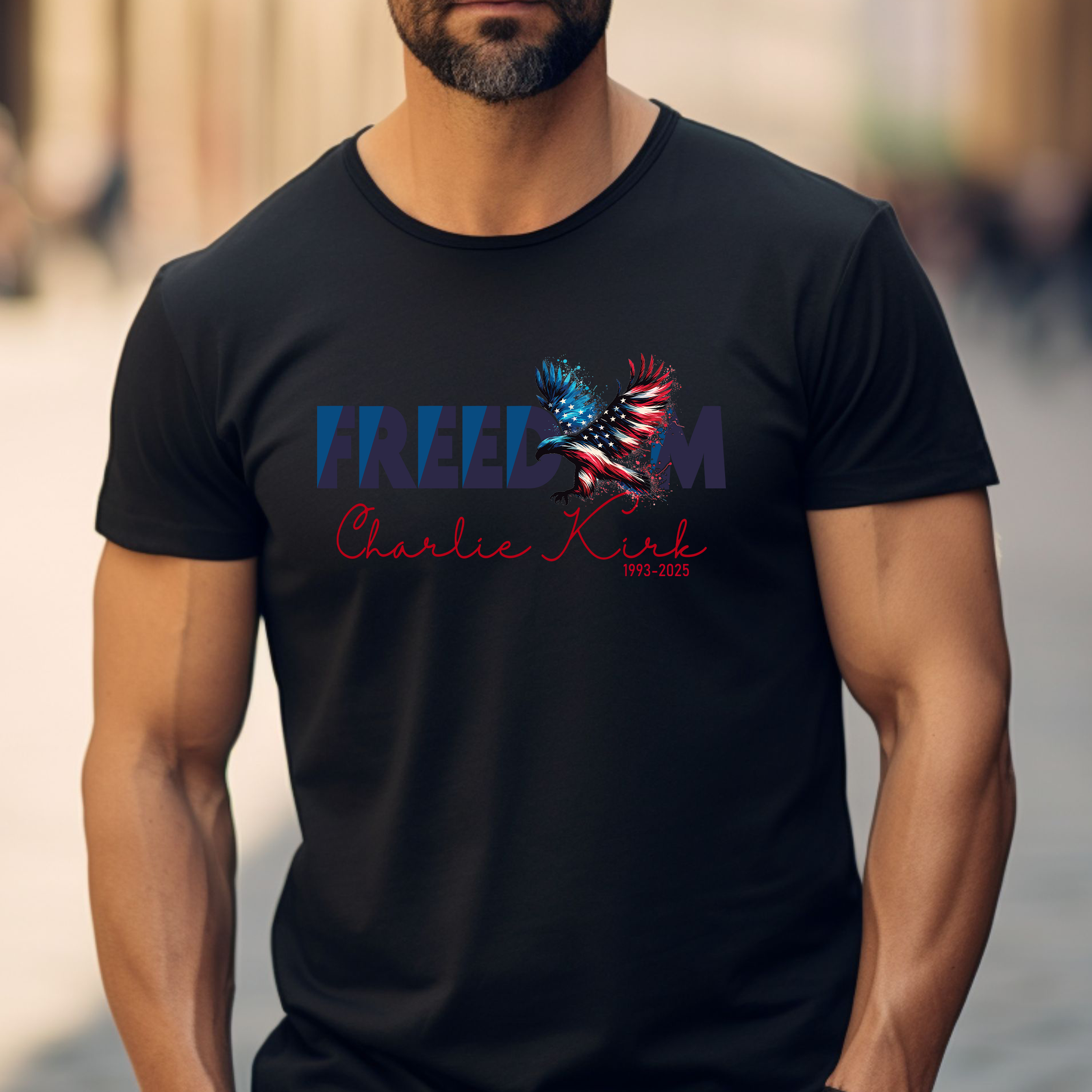 Freedom Eagle Charlie Kirk Shirt product thumbnail image Freedom Eagle Charlie Kirk Shirt product thumbnail image