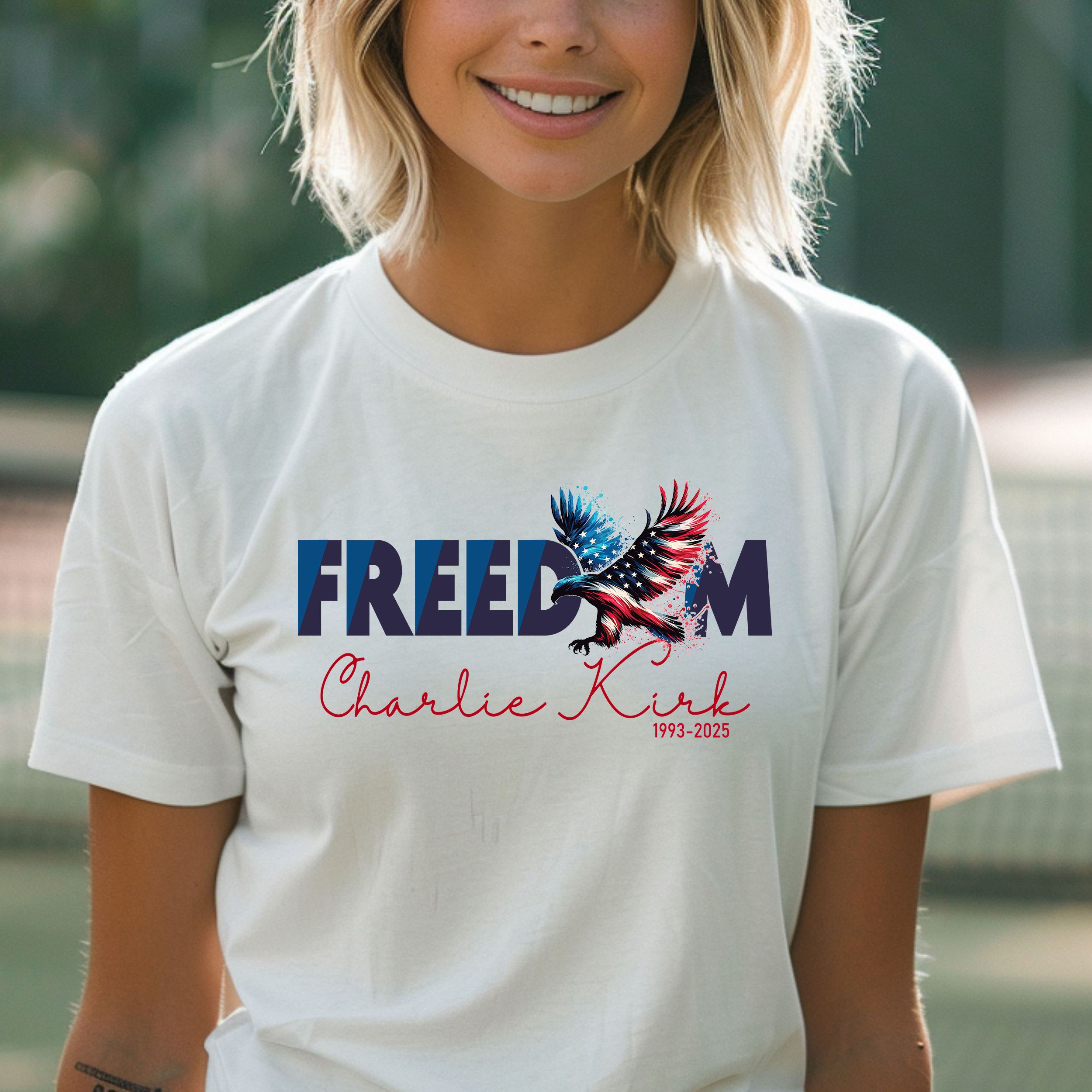Freedom Eagle Charlie Kirk Shirt product thumbnail image Freedom Eagle Charlie Kirk Shirt product thumbnail image