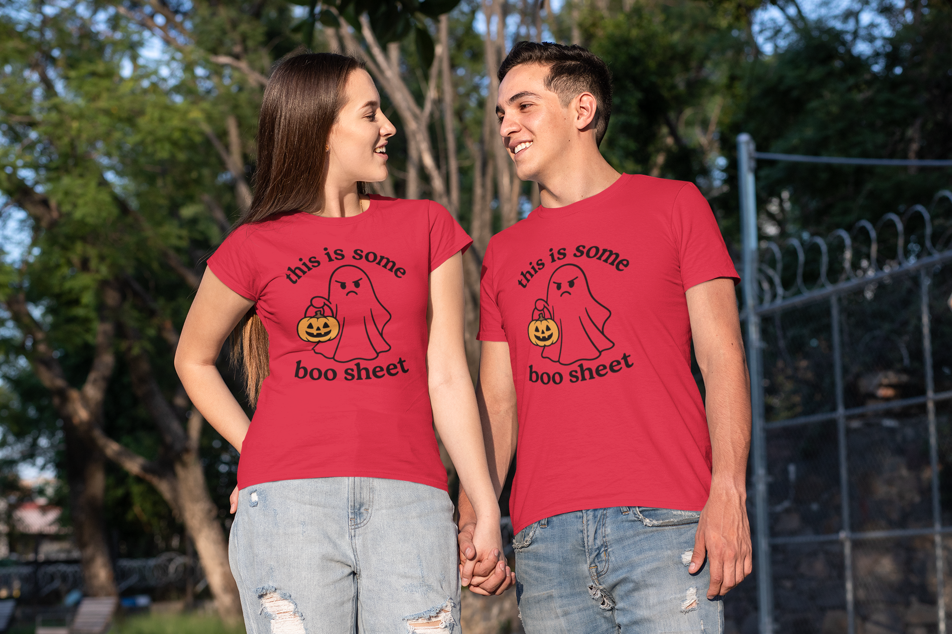 Funny Halloween T-Shirt, Ghost Graphic Tee for Fall, Halloween Party Outfit, Unisex Shirt, Boo Sheet Apparel product thumbnail image