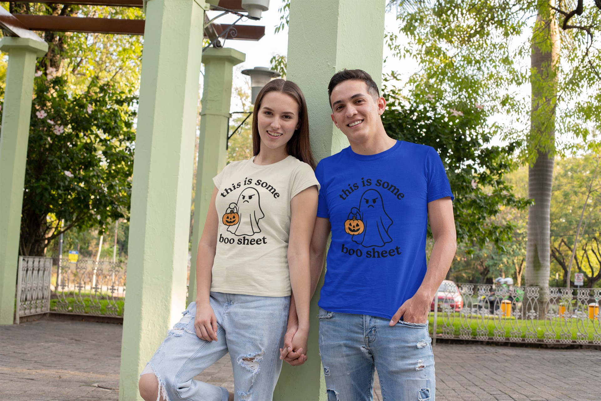 Funny Halloween T-Shirt, Ghost Graphic Tee for Fall, Halloween Party Outfit, Unisex Shirt, Boo Sheet Apparel product thumbnail image Funny Halloween T-Shirt, Ghost Graphic Tee for Fall, Halloween Party Outfit, Unisex Shirt, Boo Sheet Apparel product thumbnail image