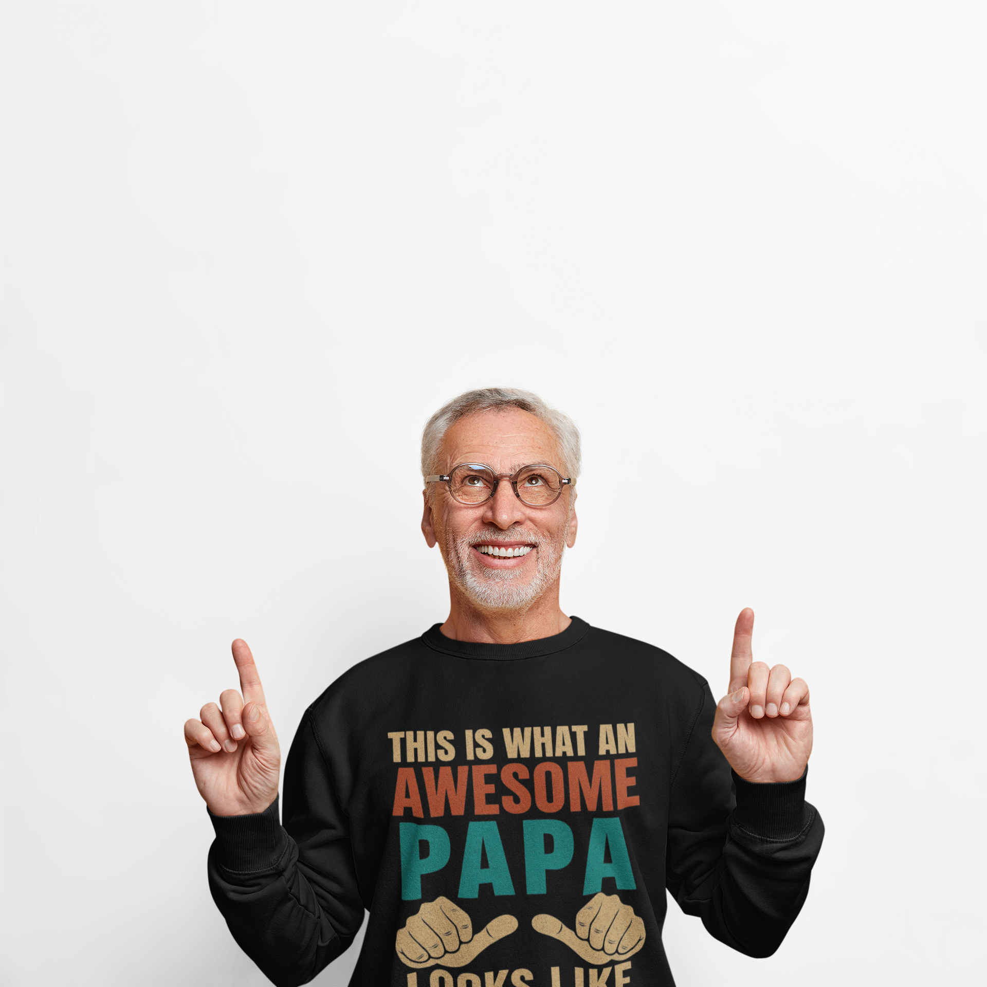 Awesome Papa Unisex Crewneck Sweatshirt, Gift for Dad, Father's Day Apparel, Casual Cozy Wear, Papa Gift, Fun Family Style product thumbnail image
