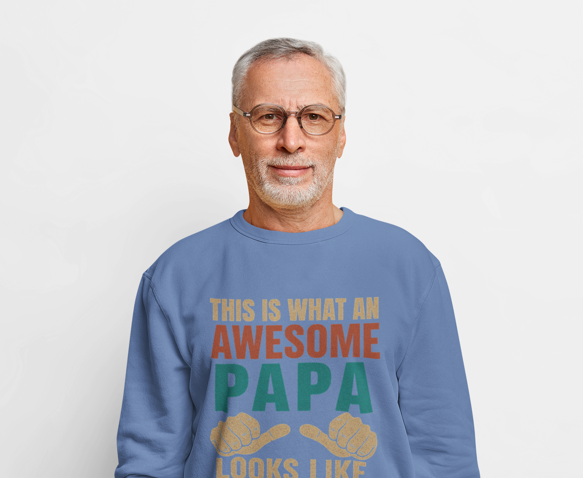 Awesome Papa Unisex Crewneck Sweatshirt, Gift for Dad, Father's Day Apparel, Casual Cozy Wear, Papa Gift, Fun Family Style product thumbnail image