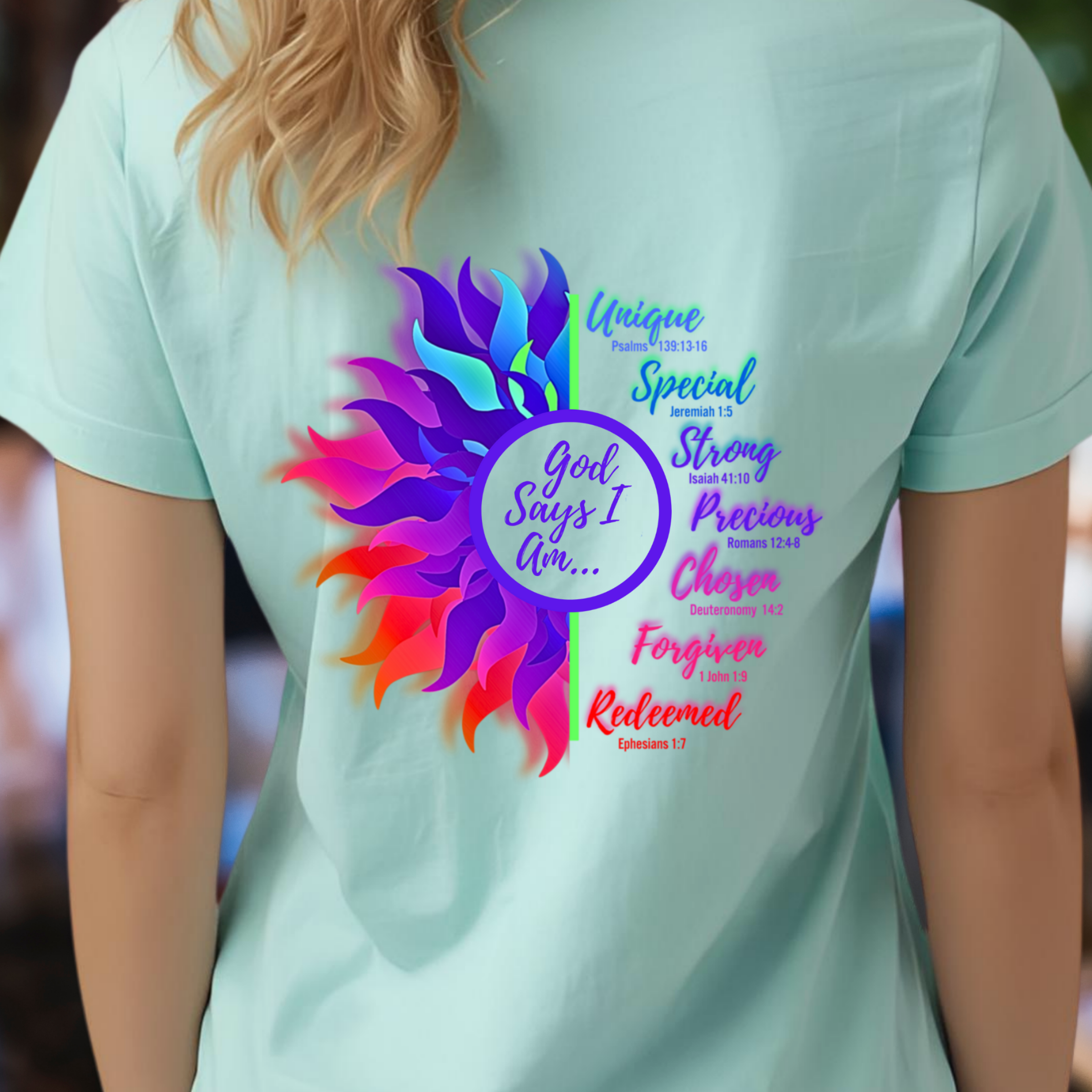 God Says I Am - Crew Neck Unisex T-shirt product thumbnail image God Says I Am - Crew Neck Unisex T-shirt product thumbnail image