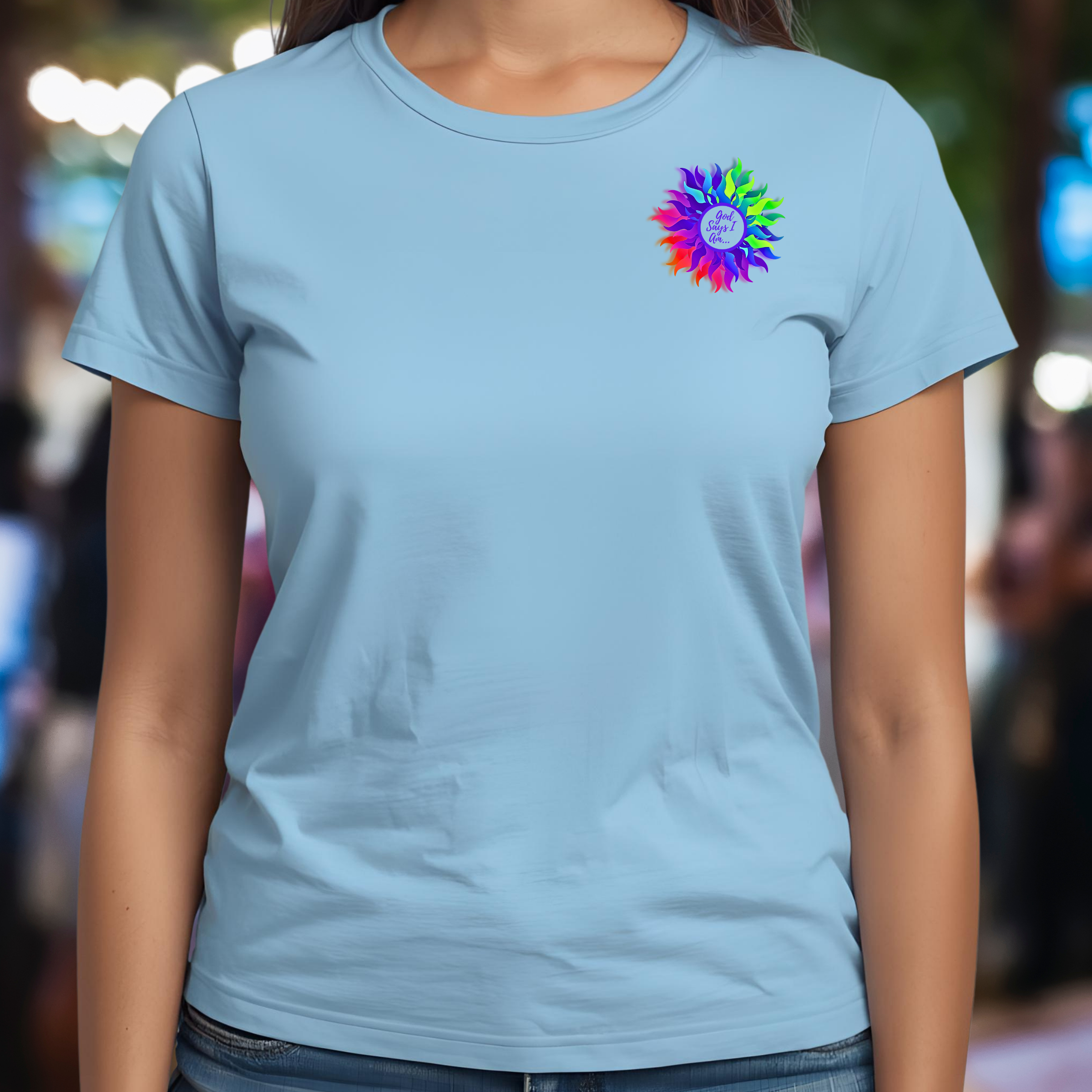 God Says I Am - Crew Neck Unisex T-shirt product thumbnail image God Says I Am - Crew Neck Unisex T-shirt product thumbnail image