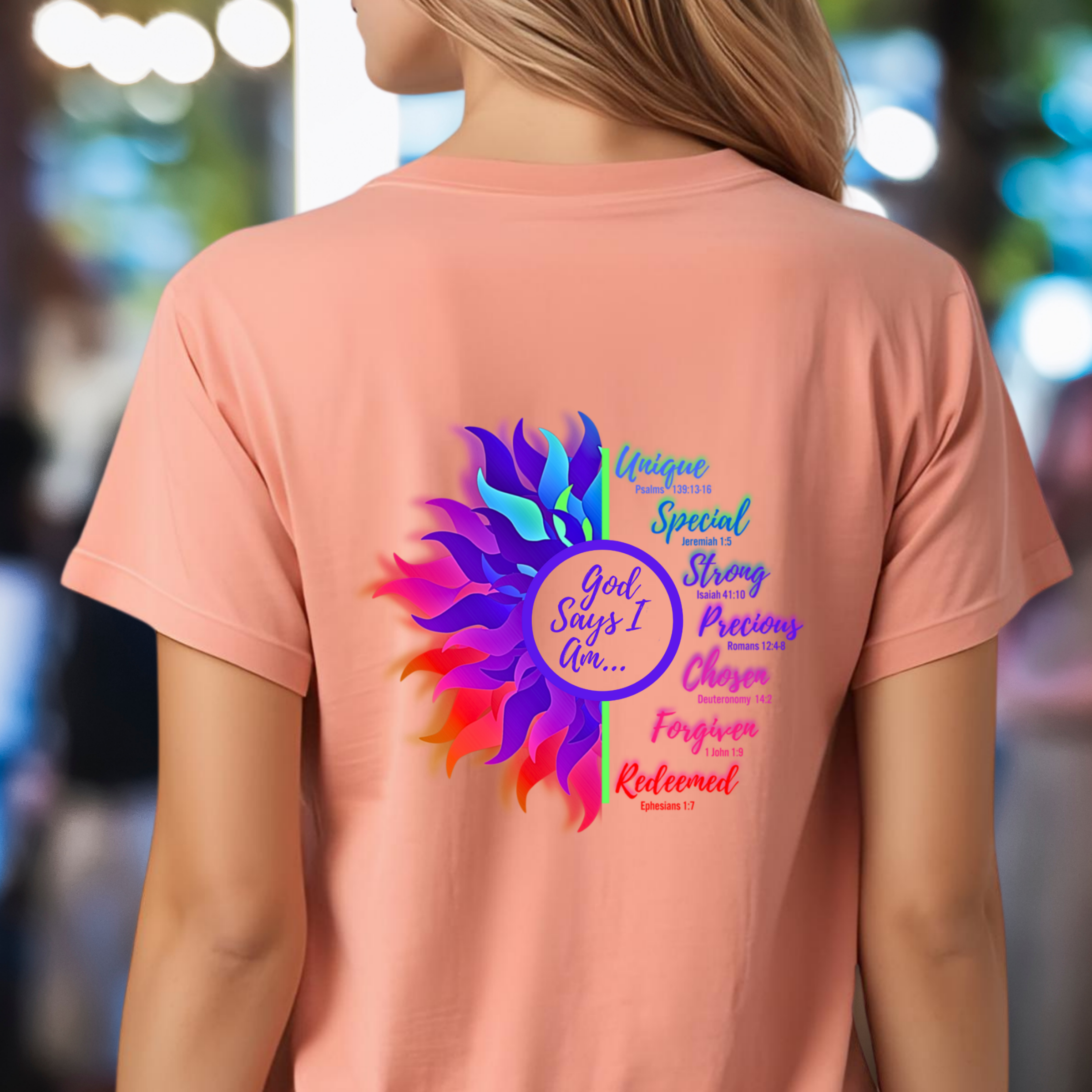 God Says I Am - Crew Neck Unisex T-shirt product thumbnail image God Says I Am - Crew Neck Unisex T-shirt product thumbnail image