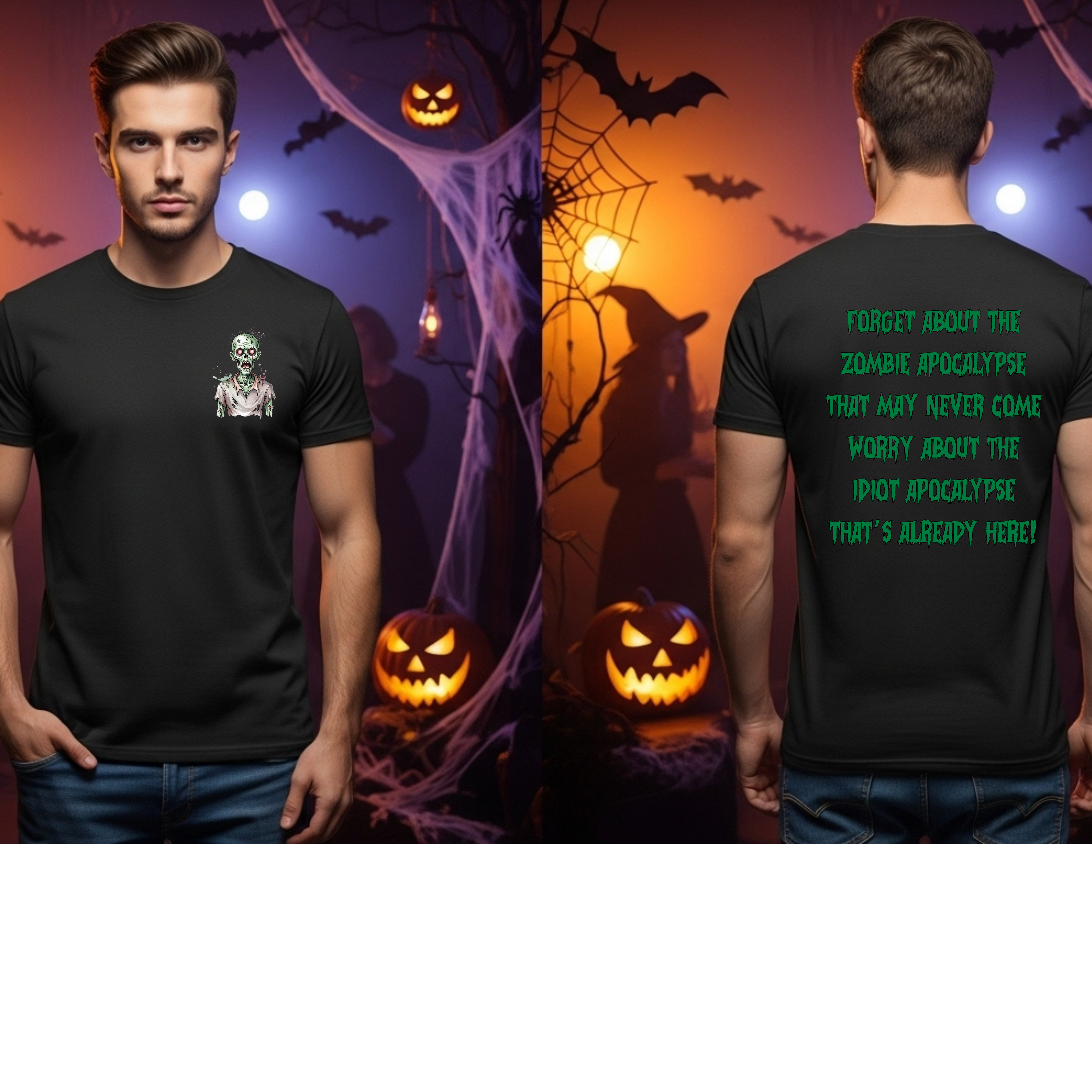 Humorous Zombie Apocalypse Tee, Funny Unisex T-Shirt, Casual Humor Shirt, Gifting for Friends, Zombie Lovers product thumbnail image