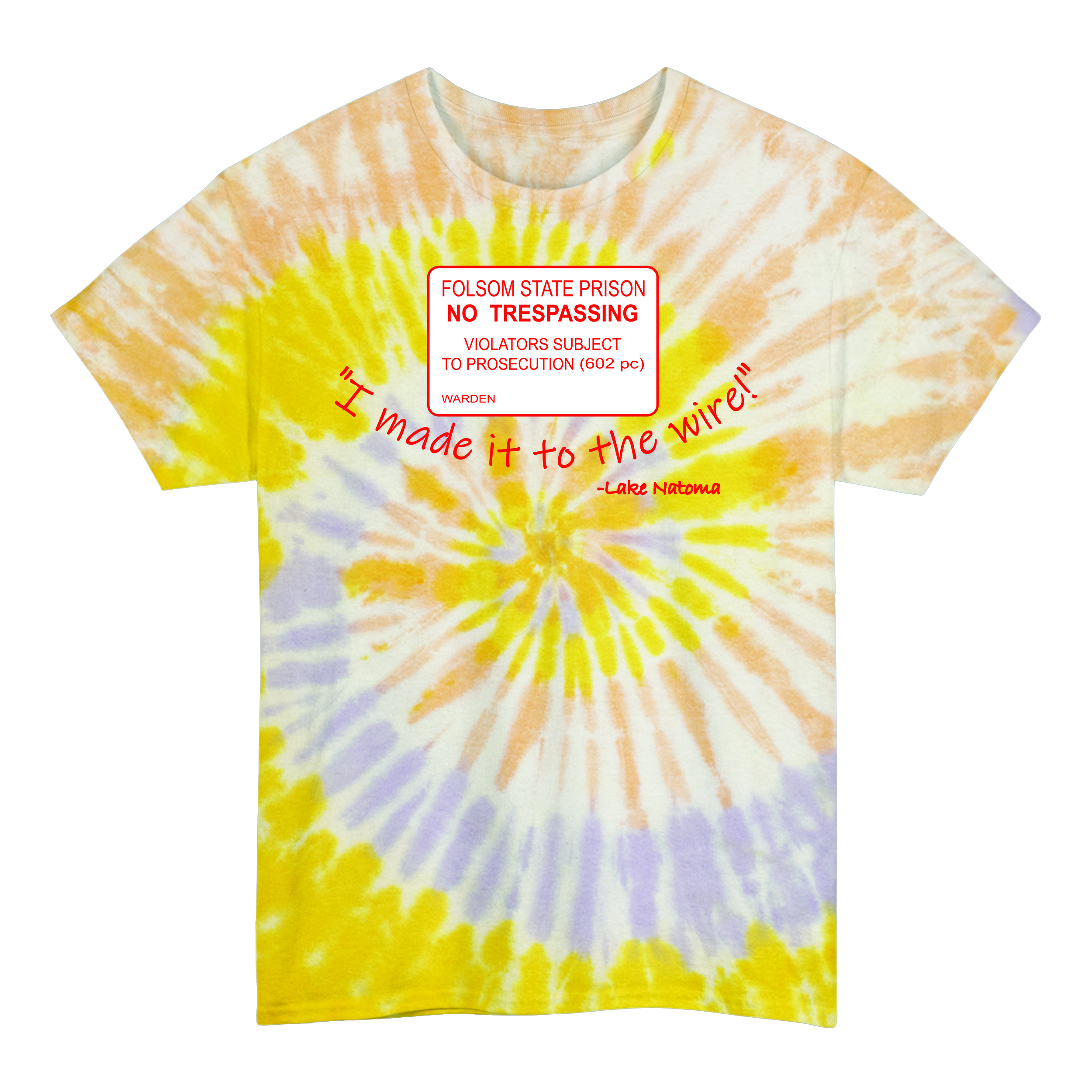 Folsom Prison Wire - Unisex Tie Dye Cotton Tee - “I Made It to the Wire” | Perfect for Summer Outings, Festivals, and Casual Wear, Tie Dye Shirt, Graphic [...]