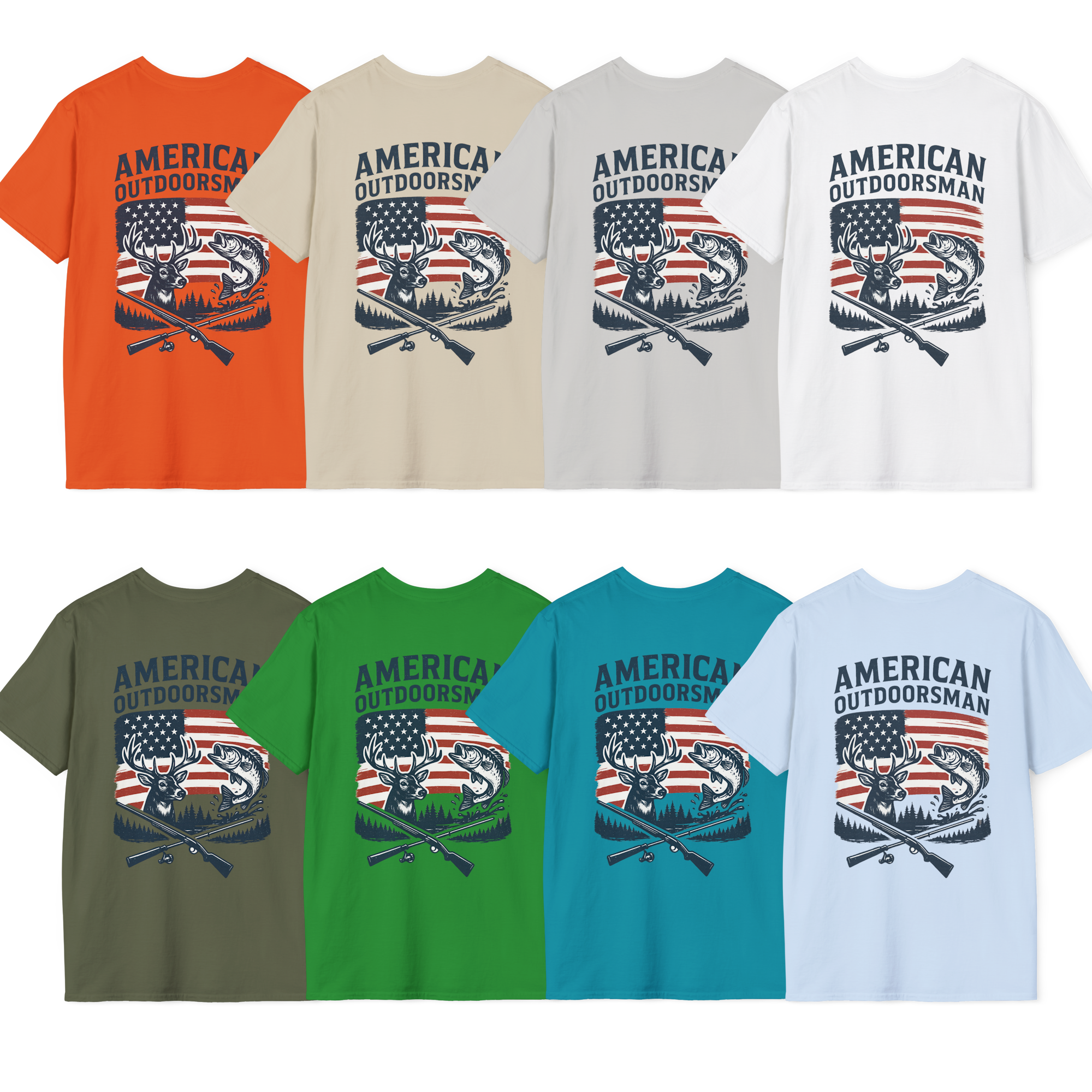 American Outdoorsman T-Shirt | Unisex Graphic Tee for Nature Lovers, Hunting, Fishing, &amp; Patriotic Celebrations product thumbnail image