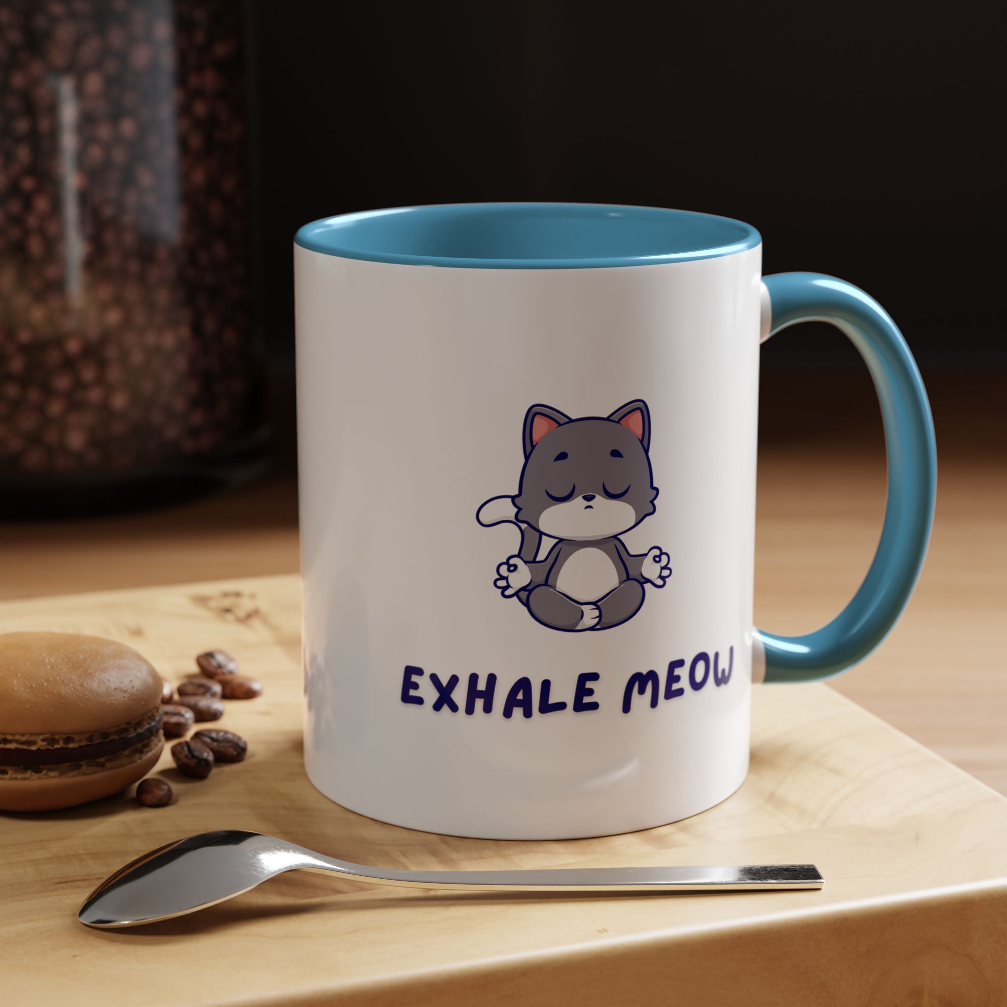 Cat-Themed Coffee Mug, Exhale Meow Mug, Relaxing Cat Mug, Cute Cat Gift, Yoga Cat Coffee Cup, Cat Lover Gift product thumbnail image Cat-Themed Coffee Mug, Exhale Meow Mug, Relaxing Cat Mug, Cute Cat Gift, Yoga Cat Coffee Cup, Cat Lover Gift product thumbnail image