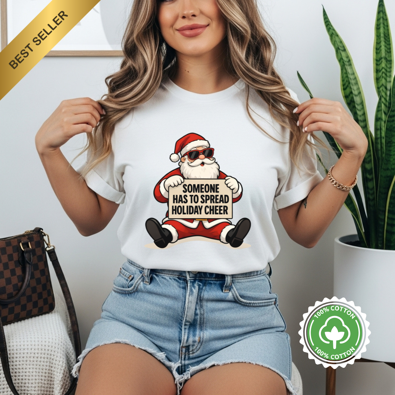Holiday Cheer Santa T-Shirt, Unisex Christmas Tee, Santa Graphic Shirt, Festive Wear, Gift for Holidays, Cheerful Apparel product thumbnail image Holiday Cheer Santa T-Shirt, Unisex Christmas Tee, Santa Graphic Shirt, Festive Wear, Gift for Holidays, Cheerful Apparel product thumbnail image