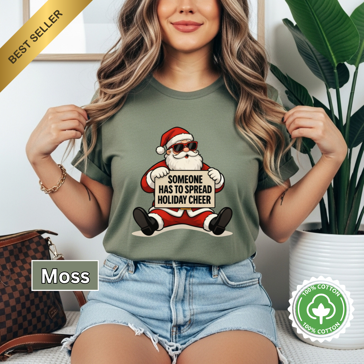 Holiday Cheer Santa T-Shirt, Unisex Christmas Tee, Santa Graphic Shirt, Festive Wear, Gift for Holidays, Cheerful Apparel product thumbnail image Holiday Cheer Santa T-Shirt, Unisex Christmas Tee, Santa Graphic Shirt, Festive Wear, Gift for Holidays, Cheerful Apparel product thumbnail image