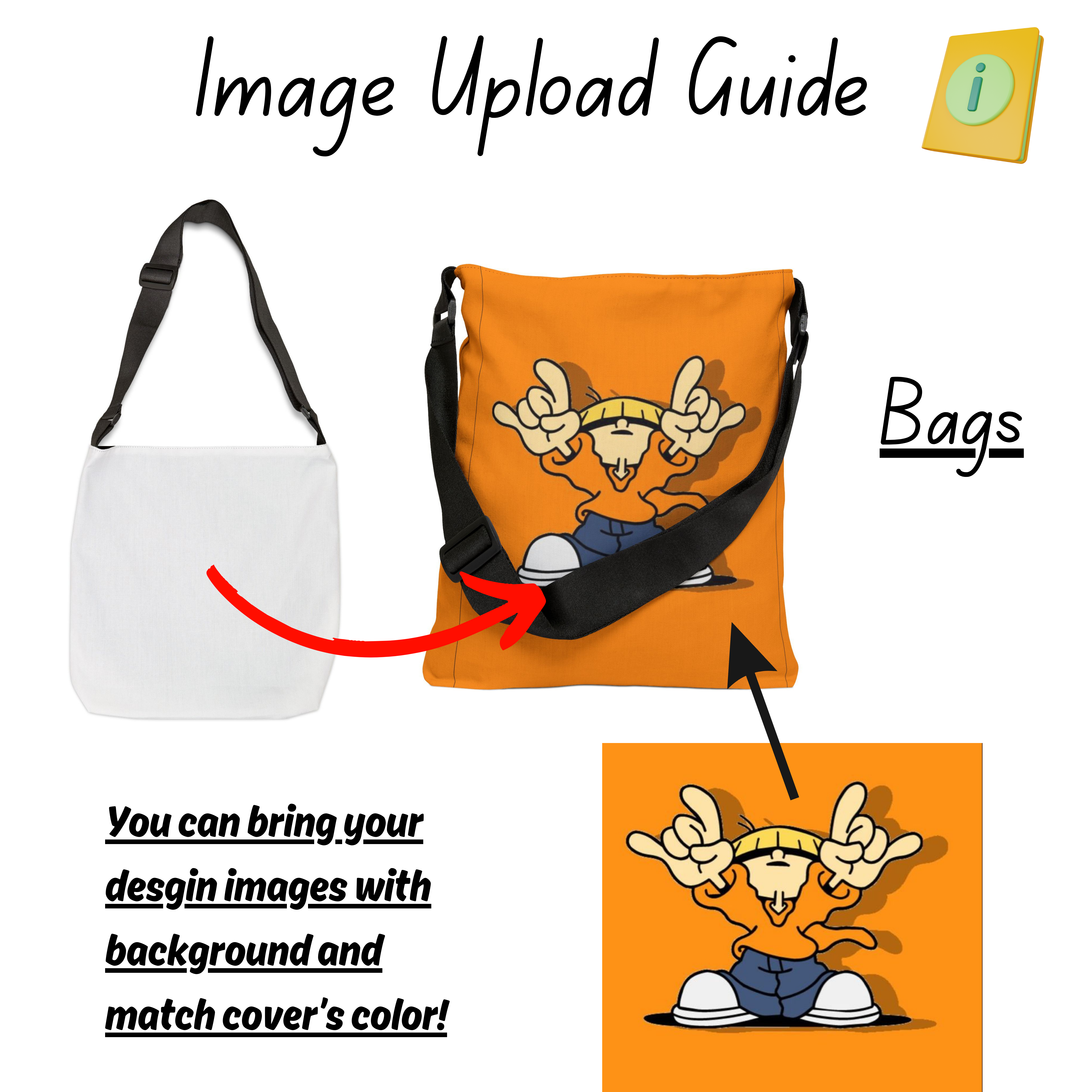 Personalized Adjustable Tote Bag, Custom Design, Travel, Shopping, Casual, Trendy, Work, Gym, Students, Birthday Gift for Her/Him product thumbnail image