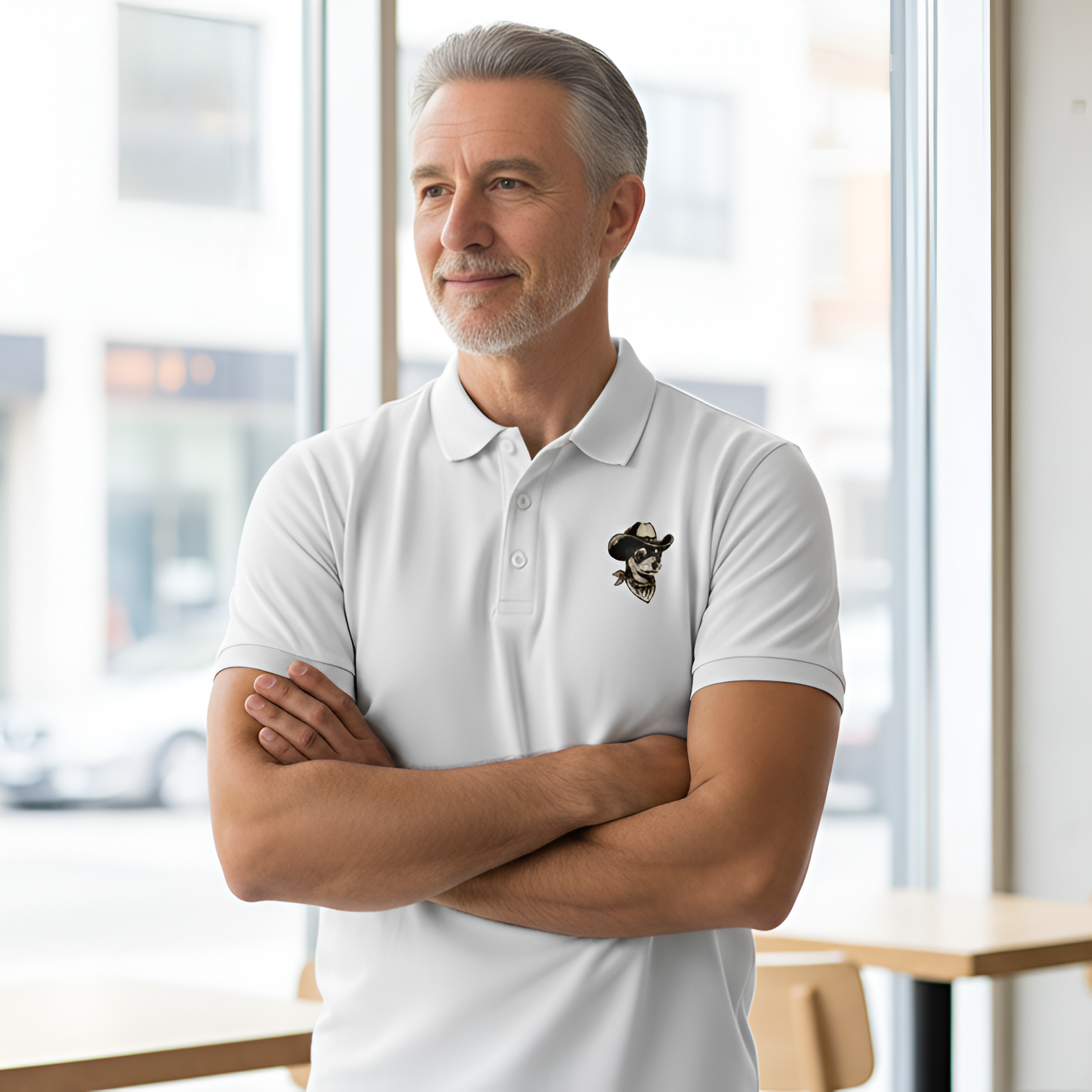 Old West Bulldog Mens/Womens Polo shirt product thumbnail image Old West Bulldog Mens/Womens Polo shirt product thumbnail image