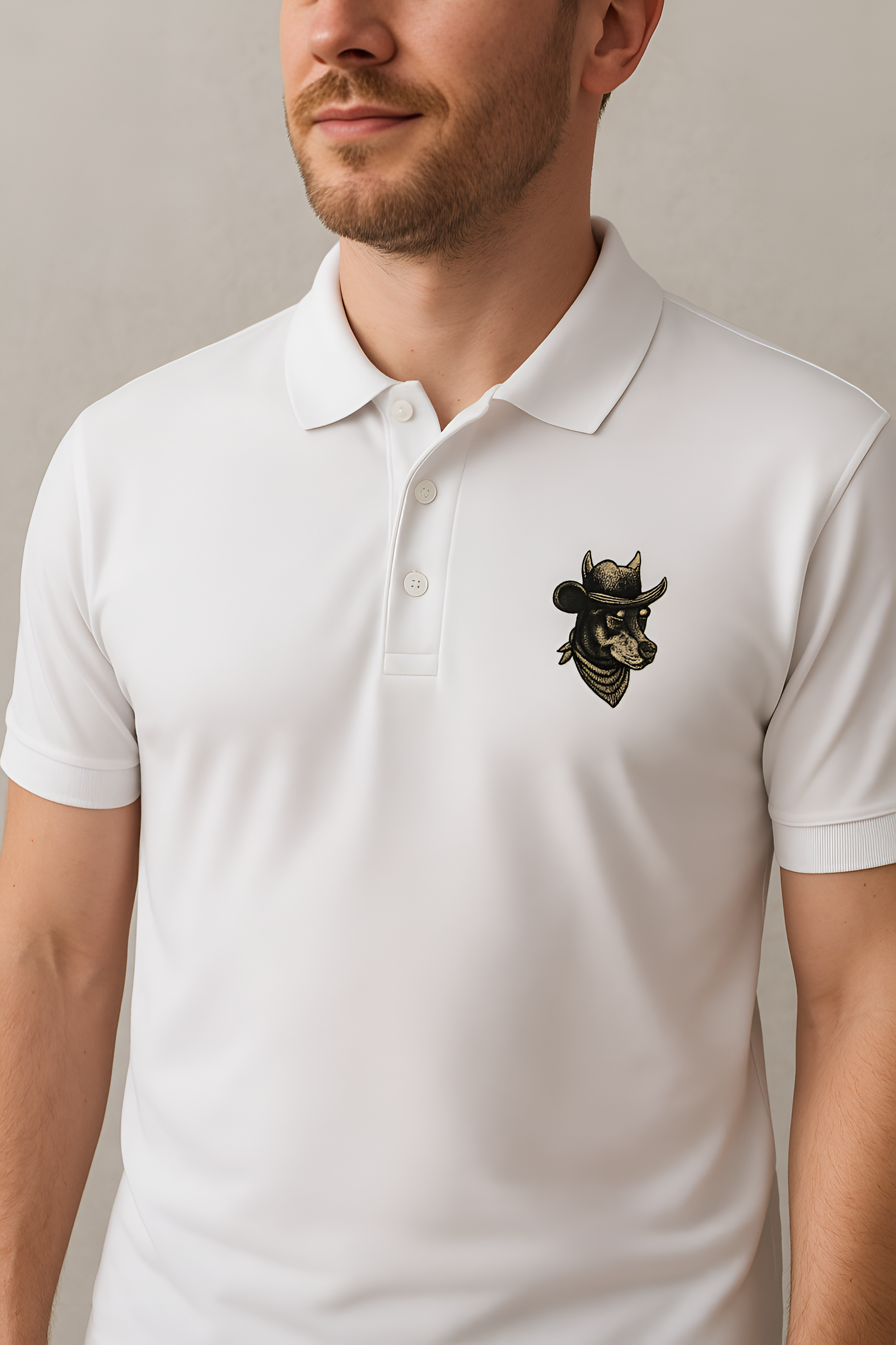 Old West Doberman Pinscher Polo shirt product thumbnail image Old West Doberman Pinscher Polo shirt product thumbnail image