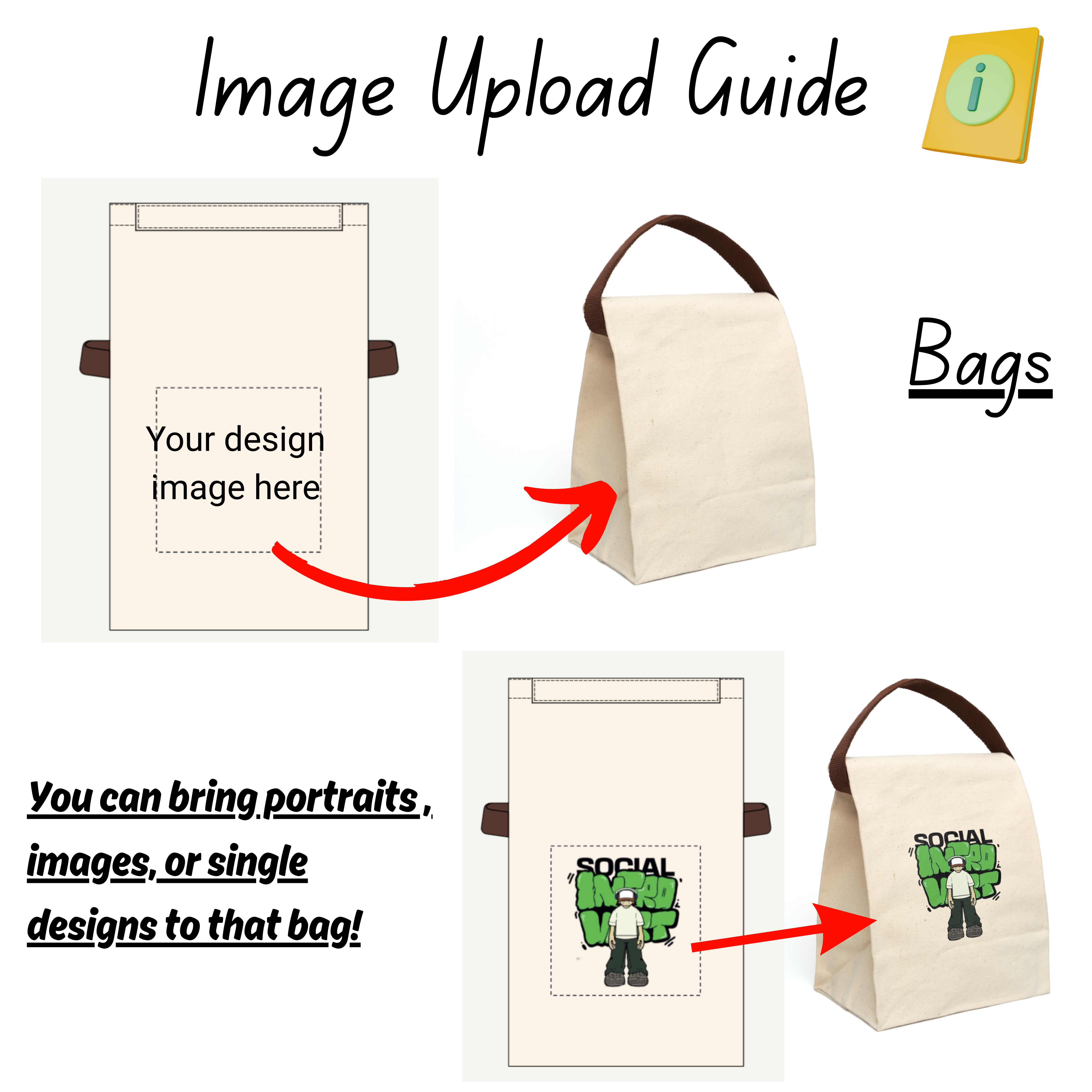 Personalized Lunch Tote with Adjustable Strap, Adults & Children's On-the-Go Meals, Eco-Friendly Bag, Custom Canvas, Snack Carrier, Gift Idea product thumbnail image Personalized Lunch Tote with Adjustable Strap, Adults & Children's On-the-Go Meals, Eco-Friendly Bag, Custom Canvas, Snack Carrier, Gift Idea product thumbnail image