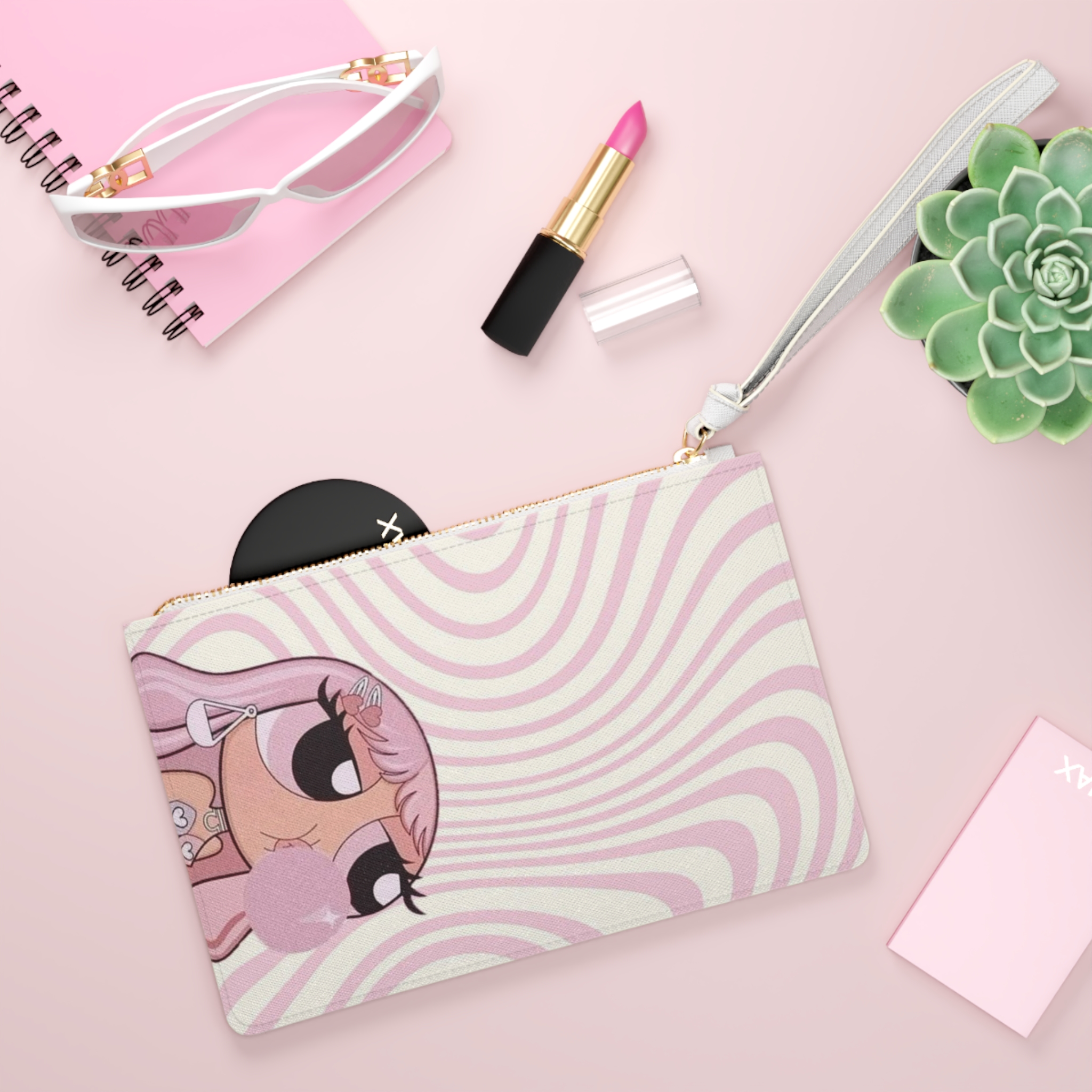 Personalized Clutch Bag, Makeup Organizer, Aesthetic Fashion, Travel Accessory, Mini Purse, Birthdays, Anniversaries, Weddings Gifts for Her product thumbnail image