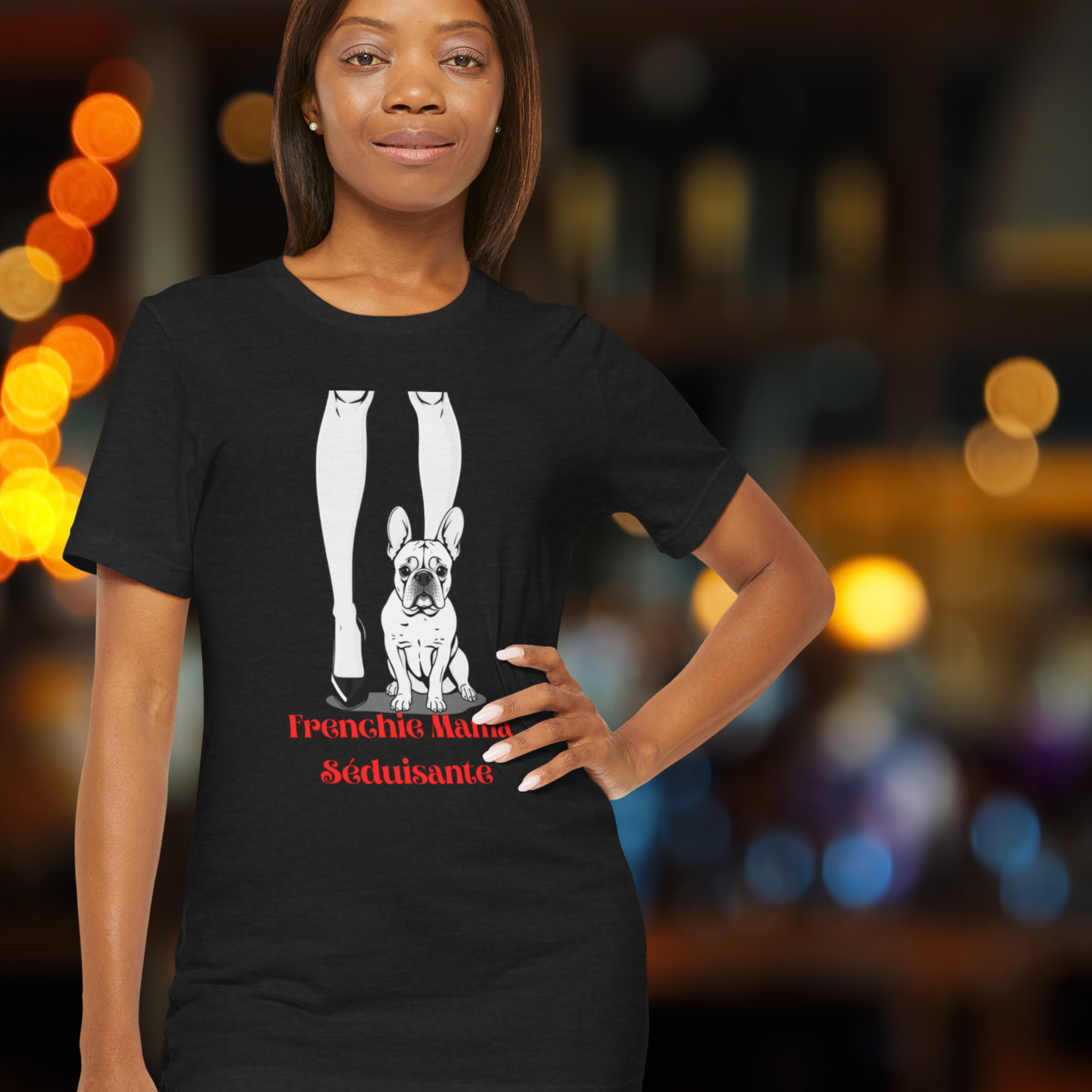 💋 Frenchie Mama Séduisante T-Shirt | Sexy Dog Mom Tee, Flirty French Bulldog Fashion, Bold Frenchie Lover Gift