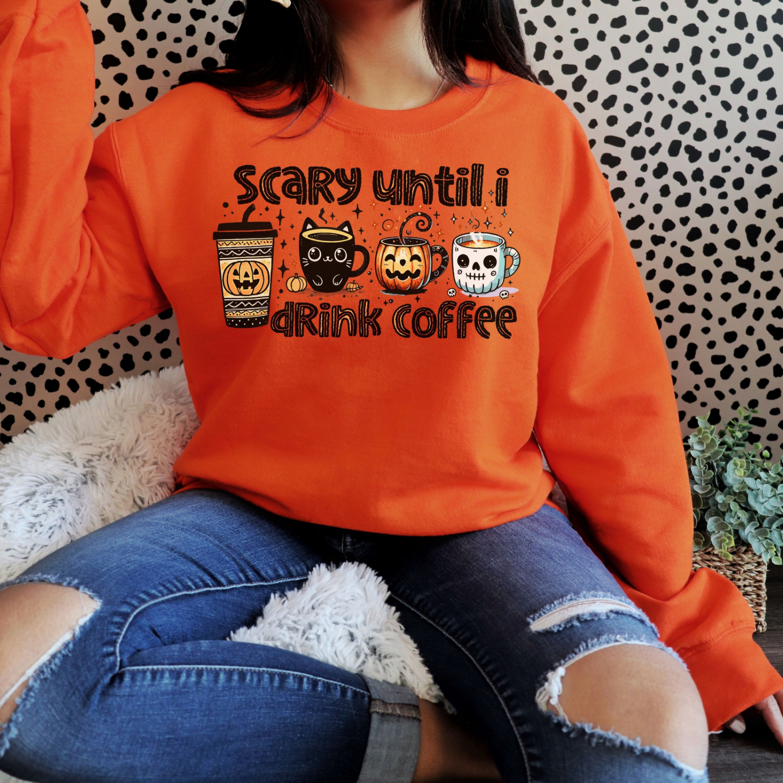 Halloween Coffee Sweatshirt, Cozy Fall Apparel, Unisex Crewneck, Halloween Coffee Sweatshirt, Cozy Fall Apparel, Unisex Crewneck,