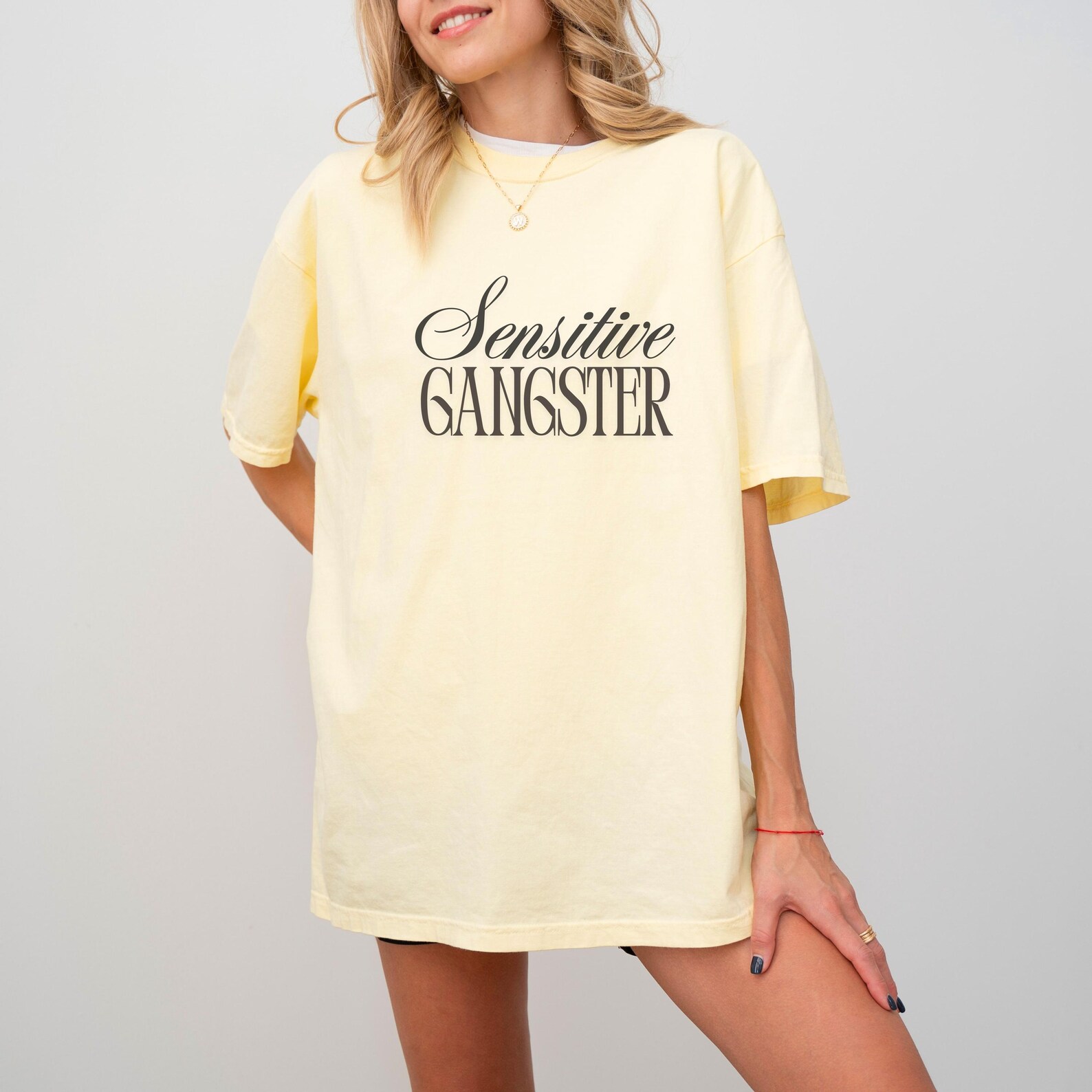 Sensitive Gangster Unisex T-Shirt - Casual Tee for Cool Vibes, Perfect Gift for Friends, Streetwear Style, Everyday Fashion