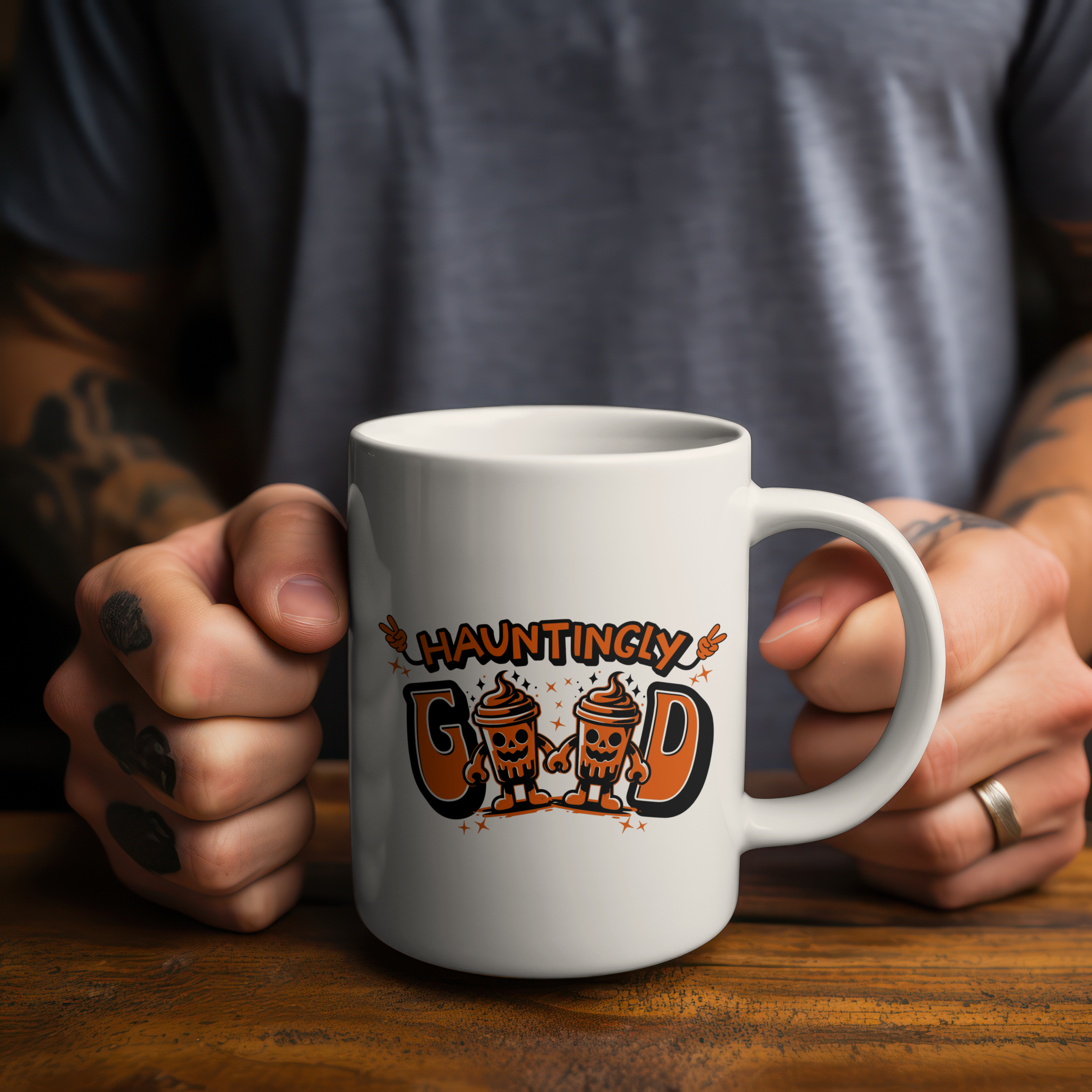 Halloween Coffee Cup, Gift for Spooky Season, Pumpkin Lovers, Fun Kitchen Decor, Unique Drinkware product thumbnail image Halloween Coffee Cup, Gift for Spooky Season, Pumpkin Lovers, Fun Kitchen Decor, Unique Drinkware product thumbnail image