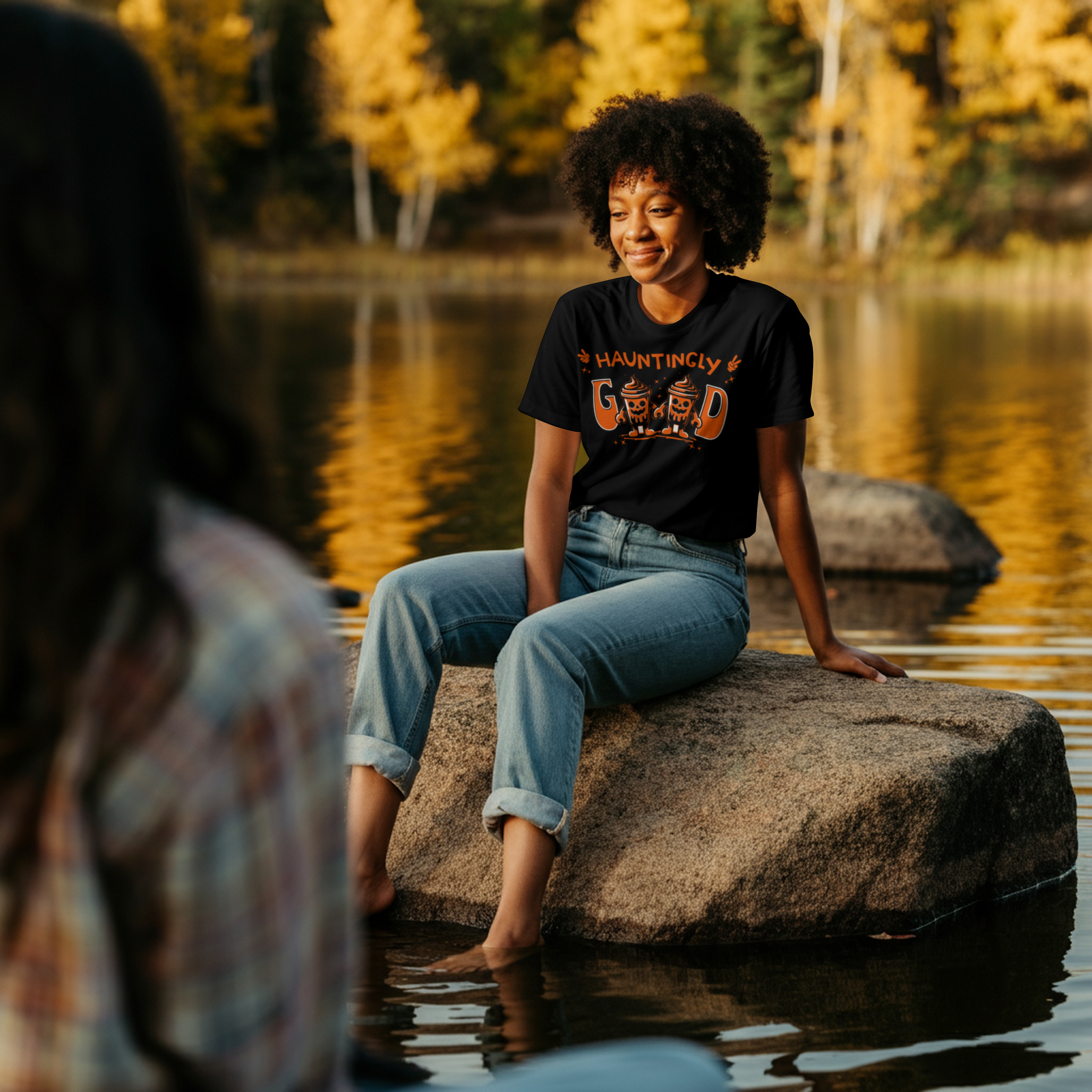 Hauntingly Heavy Cotton Tee, Halloween T-Shirt, Funny Graphic Shirt, Comfortable Casual Wear, Spooky Season Apparel. product thumbnail image Hauntingly Heavy Cotton Tee, Halloween T-Shirt, Funny Graphic Shirt, Comfortable Casual Wear, Spooky Season Apparel. product thumbnail image