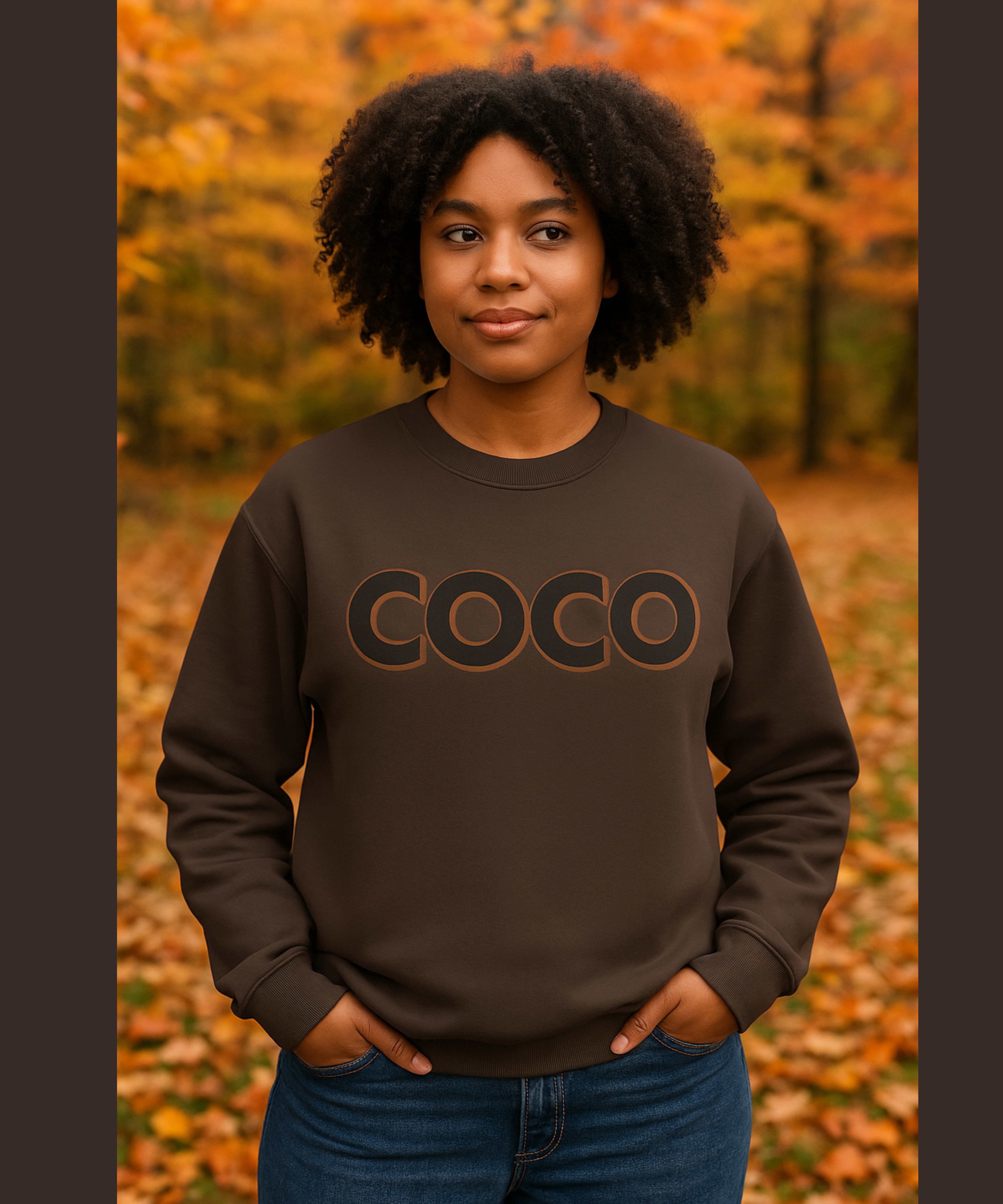 Coco Unisex Sweatshirt -The Autumn Harvest Series product thumbnail image Coco Unisex Sweatshirt -The Autumn Harvest Series product thumbnail image