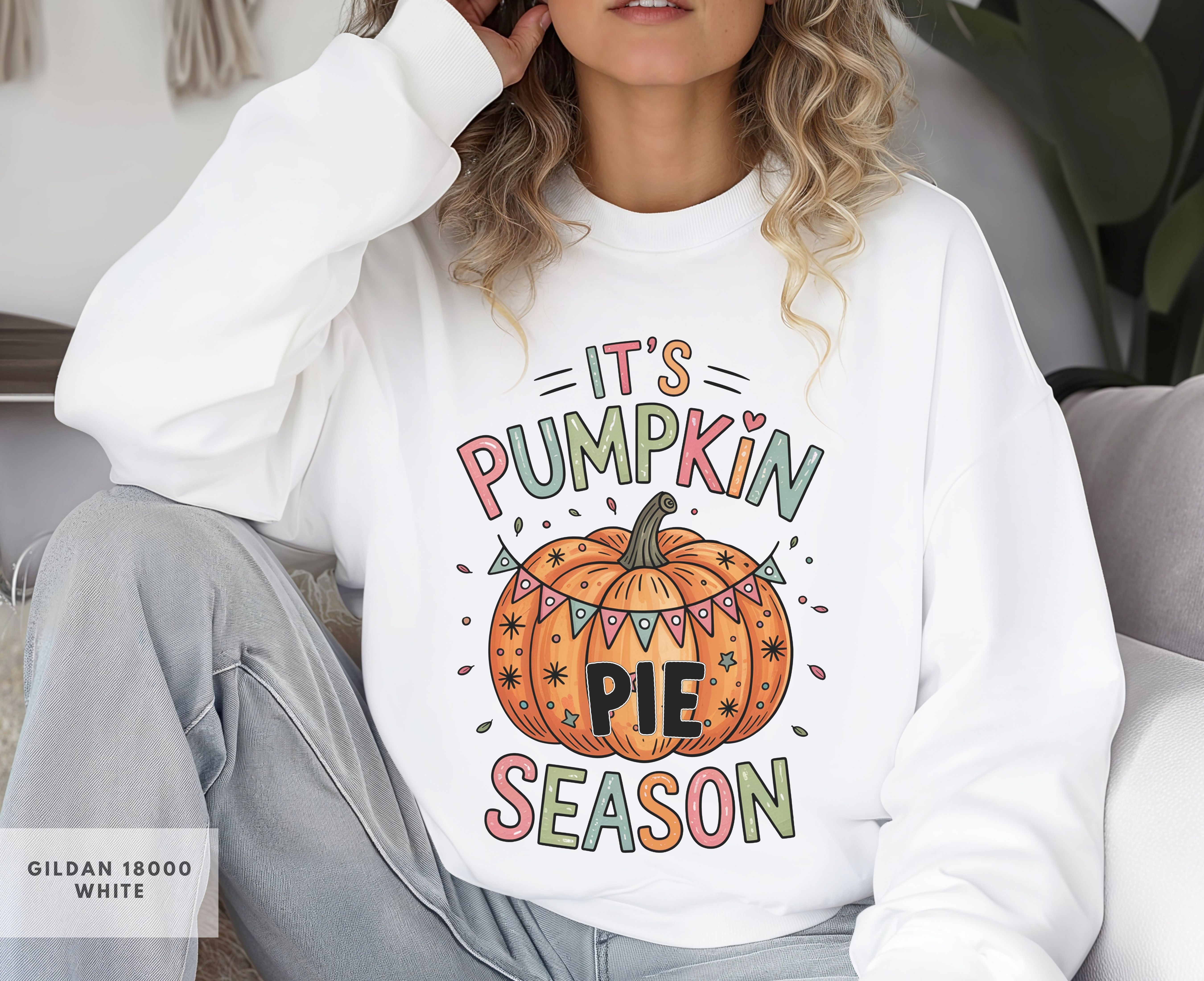 Pumpkin Pie Season Sweatshirt, Cute Pumpkin Season Top, Fall Pie Apparel, Gift for Her, Casual Autumn Outdoor Wear product thumbnail image Pumpkin Pie Season Sweatshirt, Cute Pumpkin Season Top, Fall Pie Apparel, Gift for Her, Casual Autumn Outdoor Wear product thumbnail image