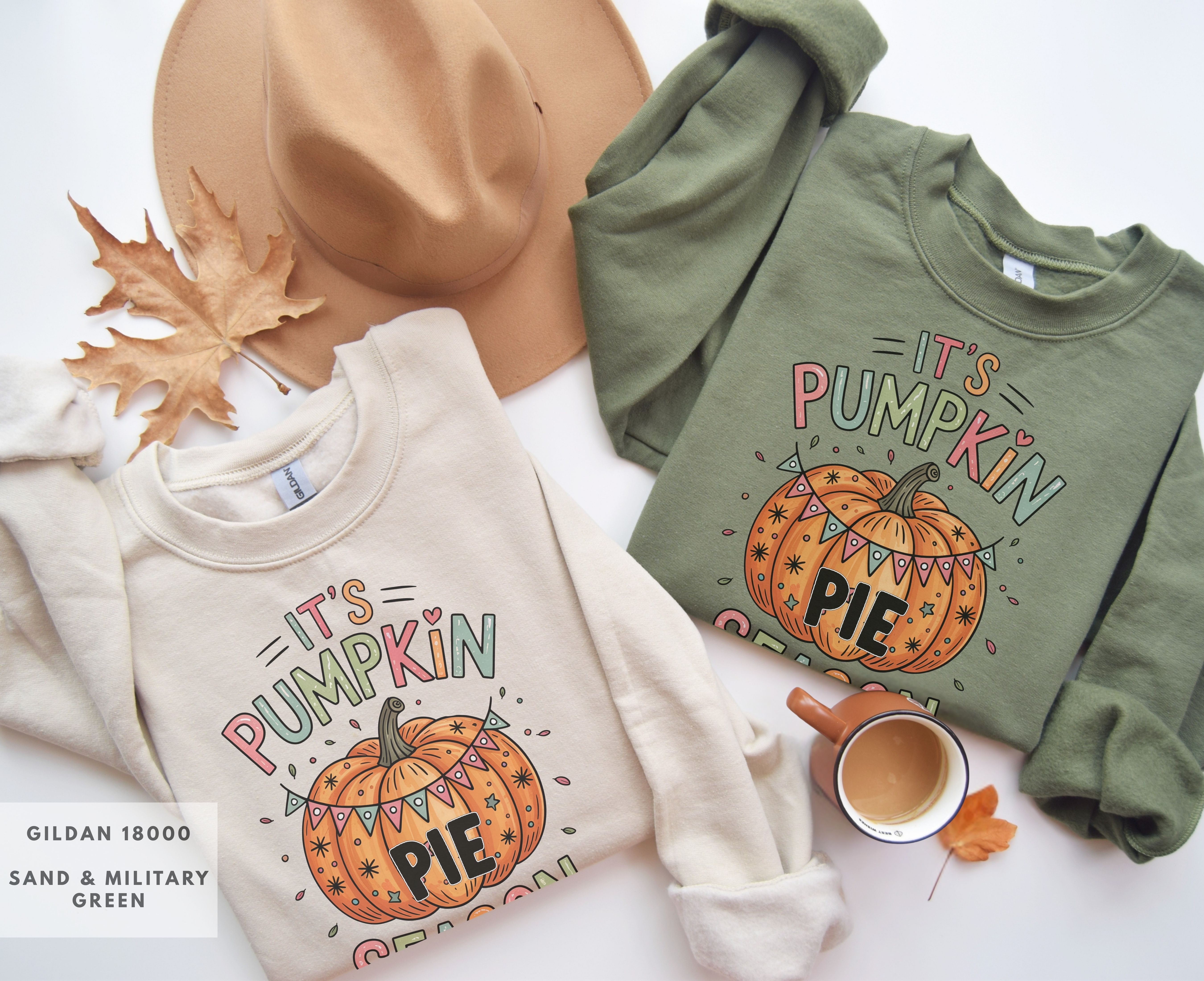 Pumpkin Pie Season Sweatshirt, Cute Pumpkin Season Top, Fall Pie Apparel, Gift for Her, Casual Autumn Outdoor Wear product thumbnail image