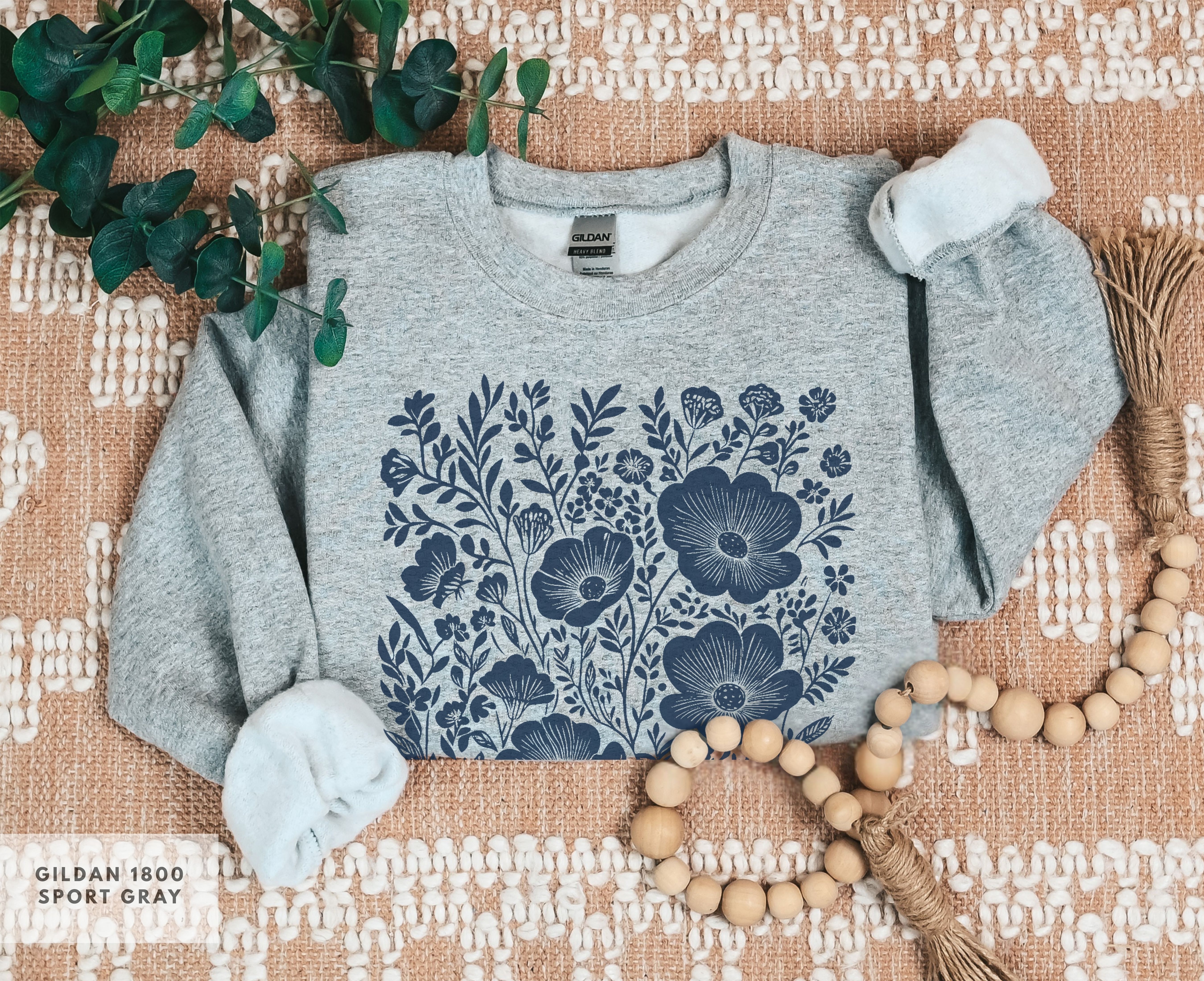 Inspirational Floral Crewneck Sweatshirt, Christian Gift for Her, Cozy Casual Wear, God is Working in the Waiting Design, Spiritual Apparel product thumbnail image Inspirational Floral Crewneck Sweatshirt, Christian Gift for Her, Cozy Casual Wear, God is Working in the Waiting Design, Spiritual Apparel product thumbnail image