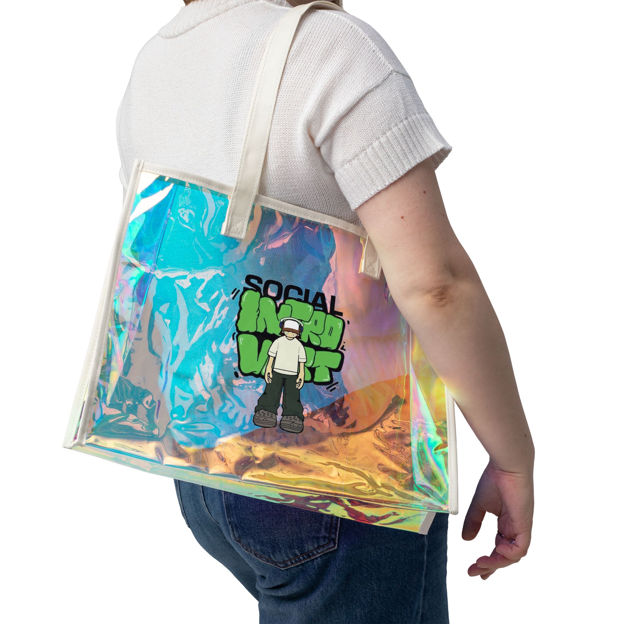 Personalized Holographic Tote Bag, Summer Accessory, Beach Trips, Travel, Holidays, Casual Weekender, Trendy, Work, Birthday Gift for Her/Him product thumbnail image Personalized Holographic Tote Bag, Summer Accessory, Beach Trips, Travel, Holidays, Casual Weekender, Trendy, Work, Birthday Gift for Her/Him product thumbnail image