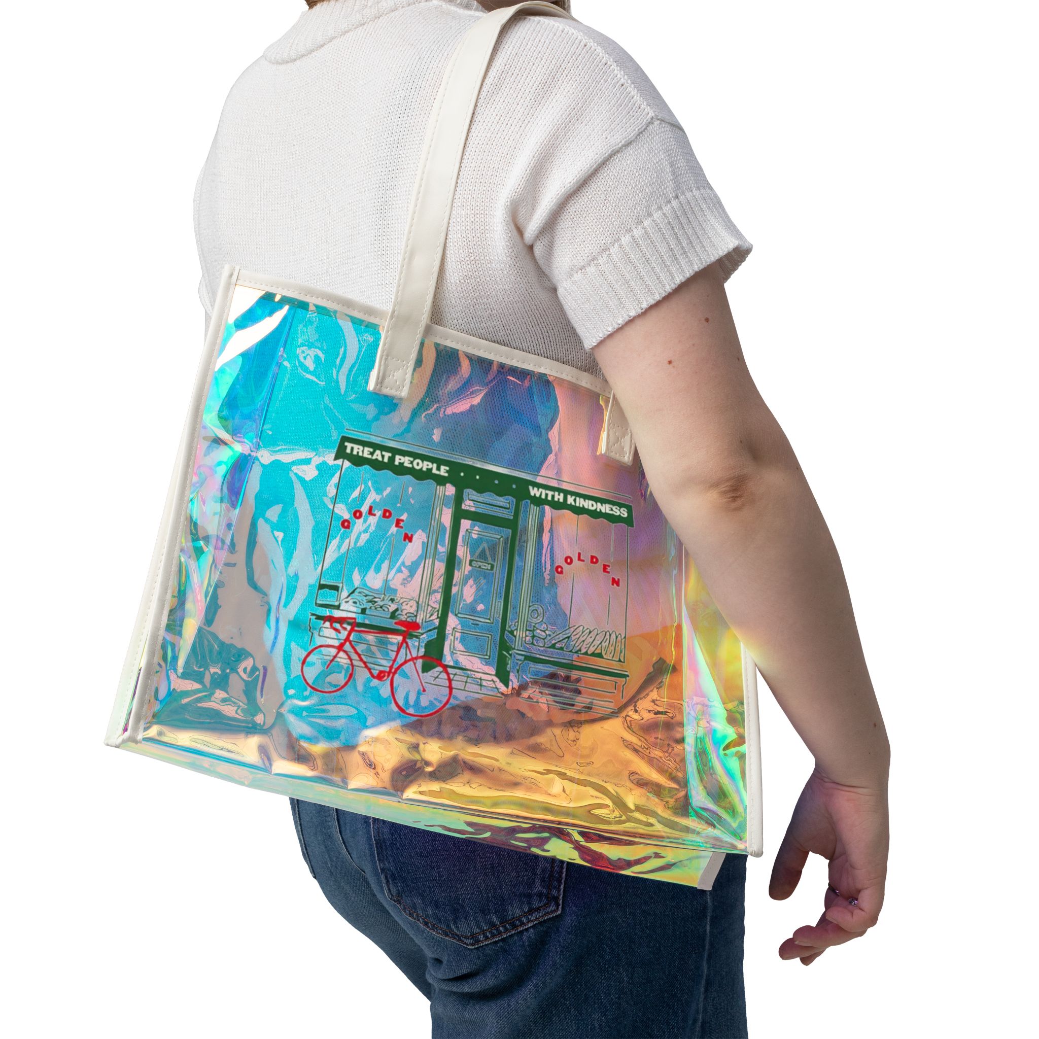 Personalized Holographic Tote Bag, Summer Accessory, Beach Trips, Travel, Holidays, Casual Weekender, Trendy, Work, Birthday Gift for Her/Him product thumbnail image Personalized Holographic Tote Bag, Summer Accessory, Beach Trips, Travel, Holidays, Casual Weekender, Trendy, Work, Birthday Gift for Her/Him product thumbnail image