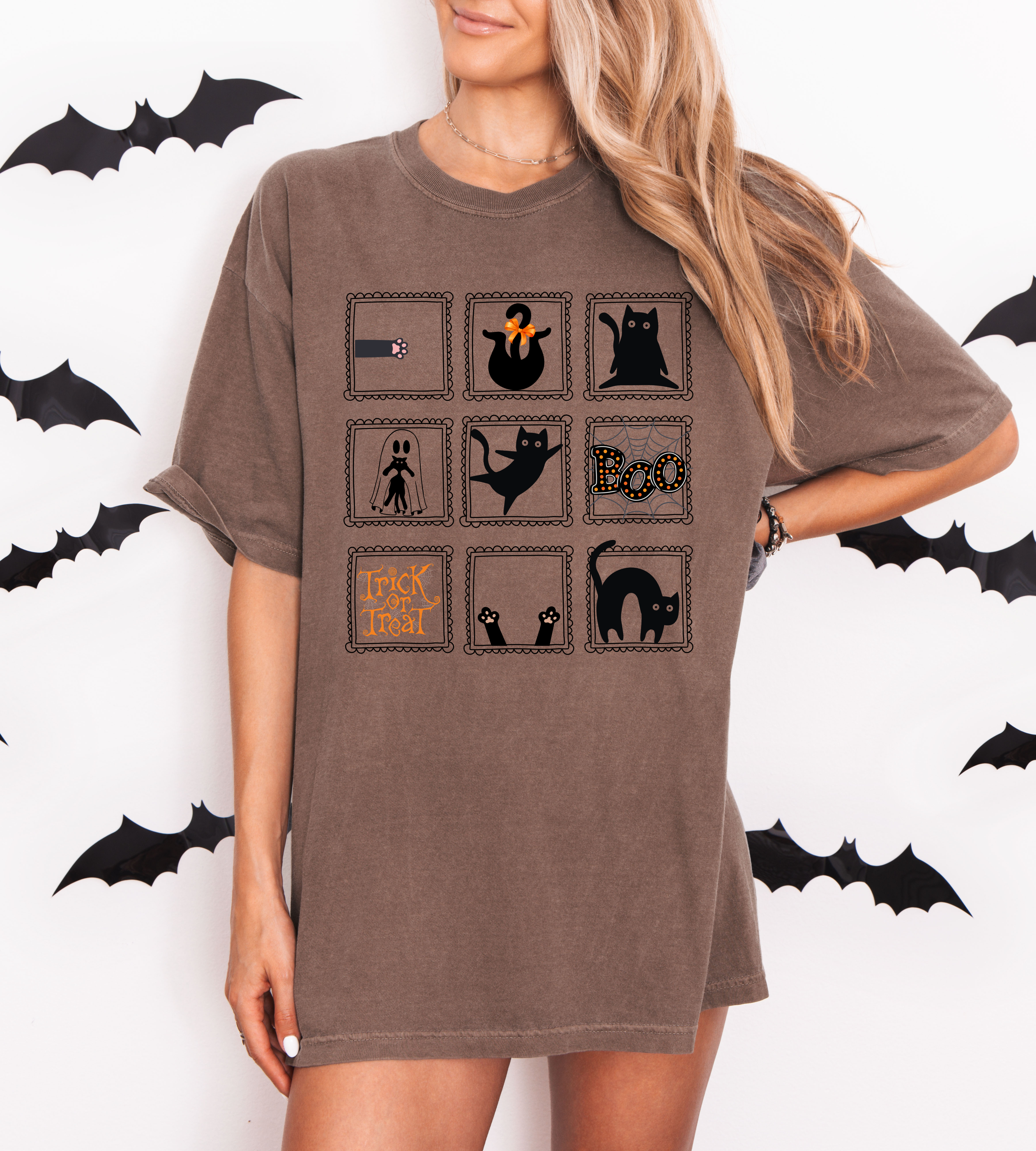 Spooky Cat Design Unisex T-Shirt | Halloween Ghost Tee, Cute Fall Apparel, Trick or Treat Shirt, Cozy Halloween Gift, Unisex Halloween Top product thumbnail image