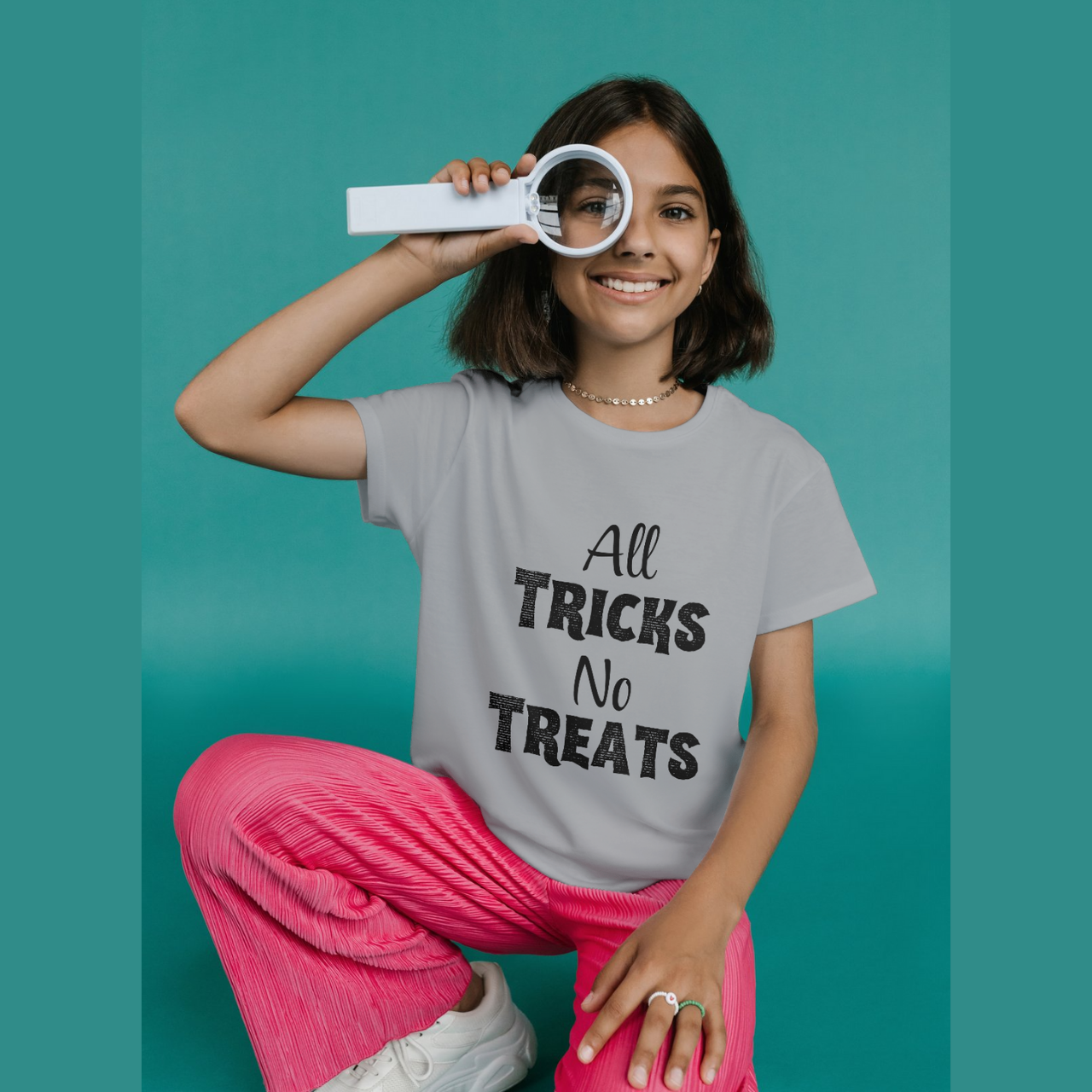 Kids "All Tricks No Treats" Tee Shirt product thumbnail image Kids "All Tricks No Treats" Tee Shirt product thumbnail image