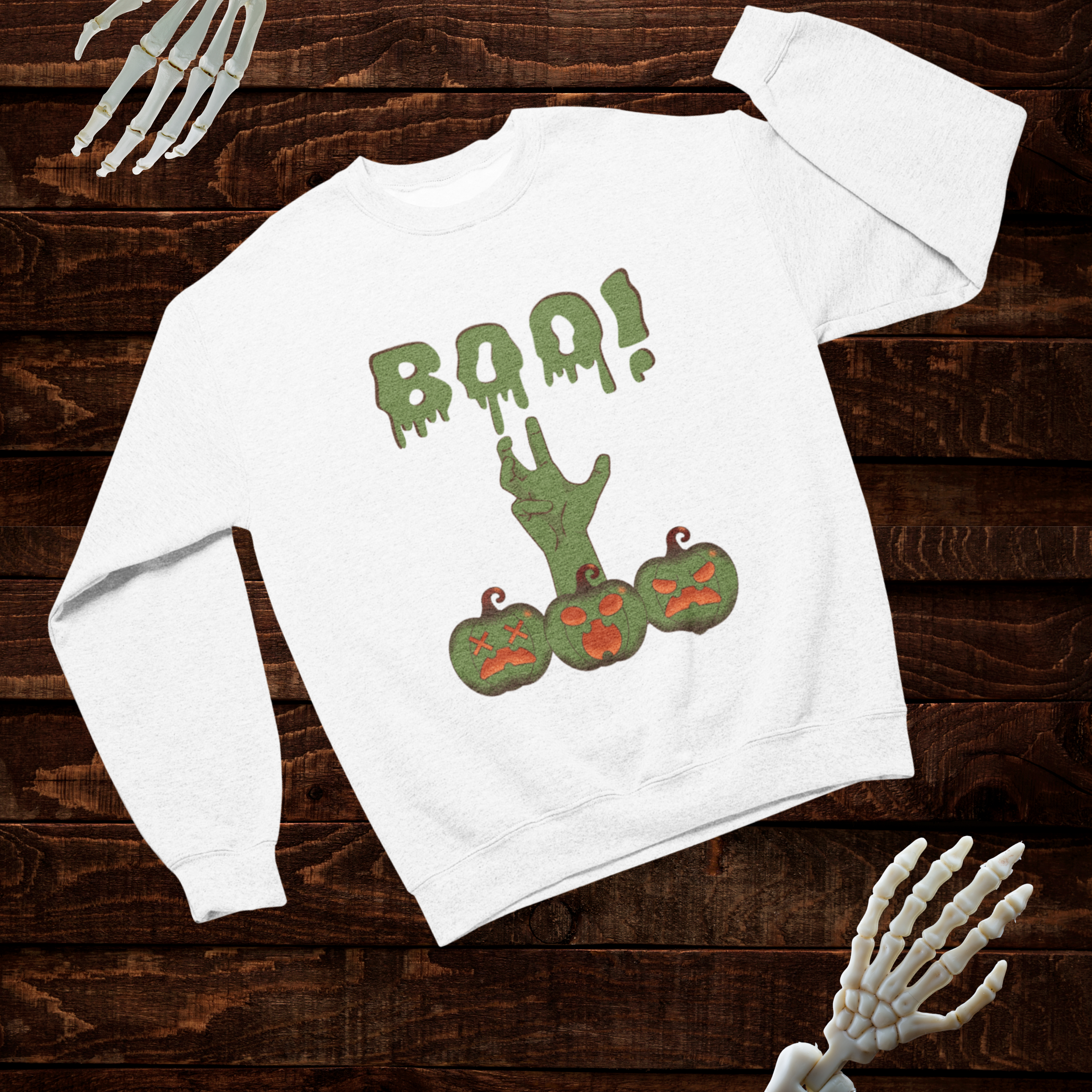 Spooky Halloween Sweatshirt - Unisex Crewneck, Cozy Fall Apparel, Boo Graphic, Trick or Treat, Autumn Fashion product thumbnail image