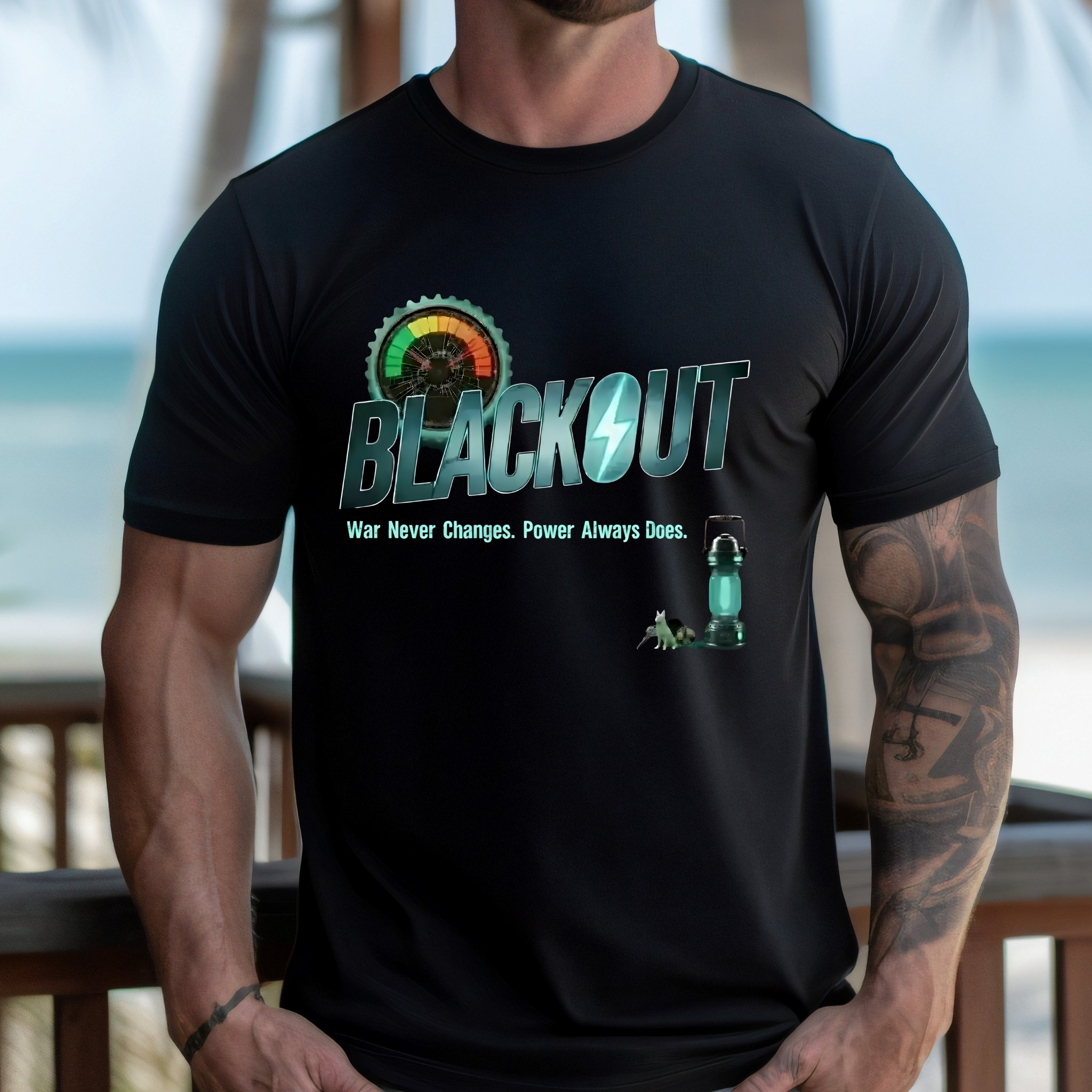 Blackout Fallout Parody T-Shirt, Survival Gamer Tee, Post-Apocalyptic Humor Shirt, Power Outage Gift, Wasteland Apparel product thumbnail image