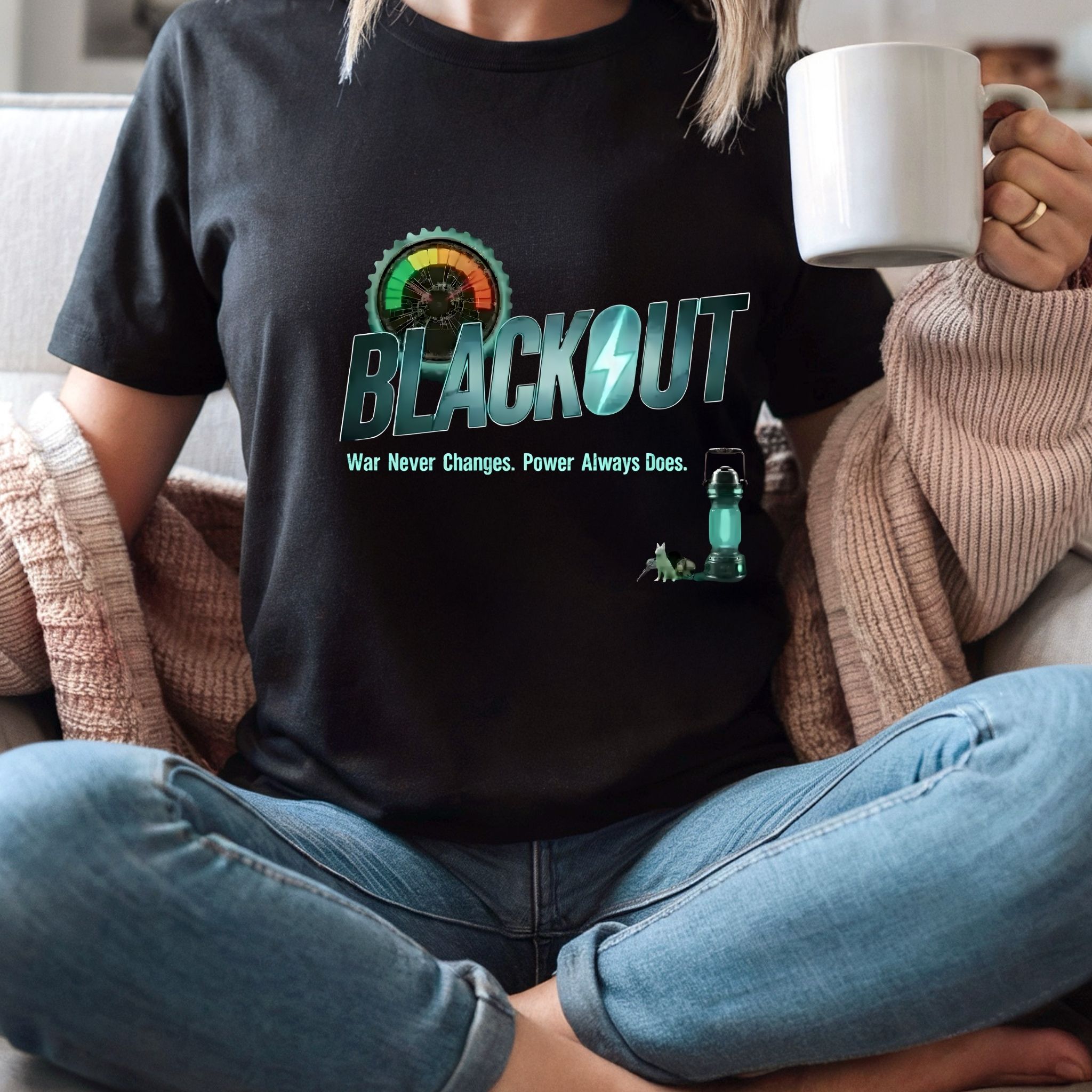 Blackout Fallout Parody T-Shirt, Survival Gamer Tee, Post-Apocalyptic Humor Shirt, Power Outage Gift, Wasteland Apparel product thumbnail image