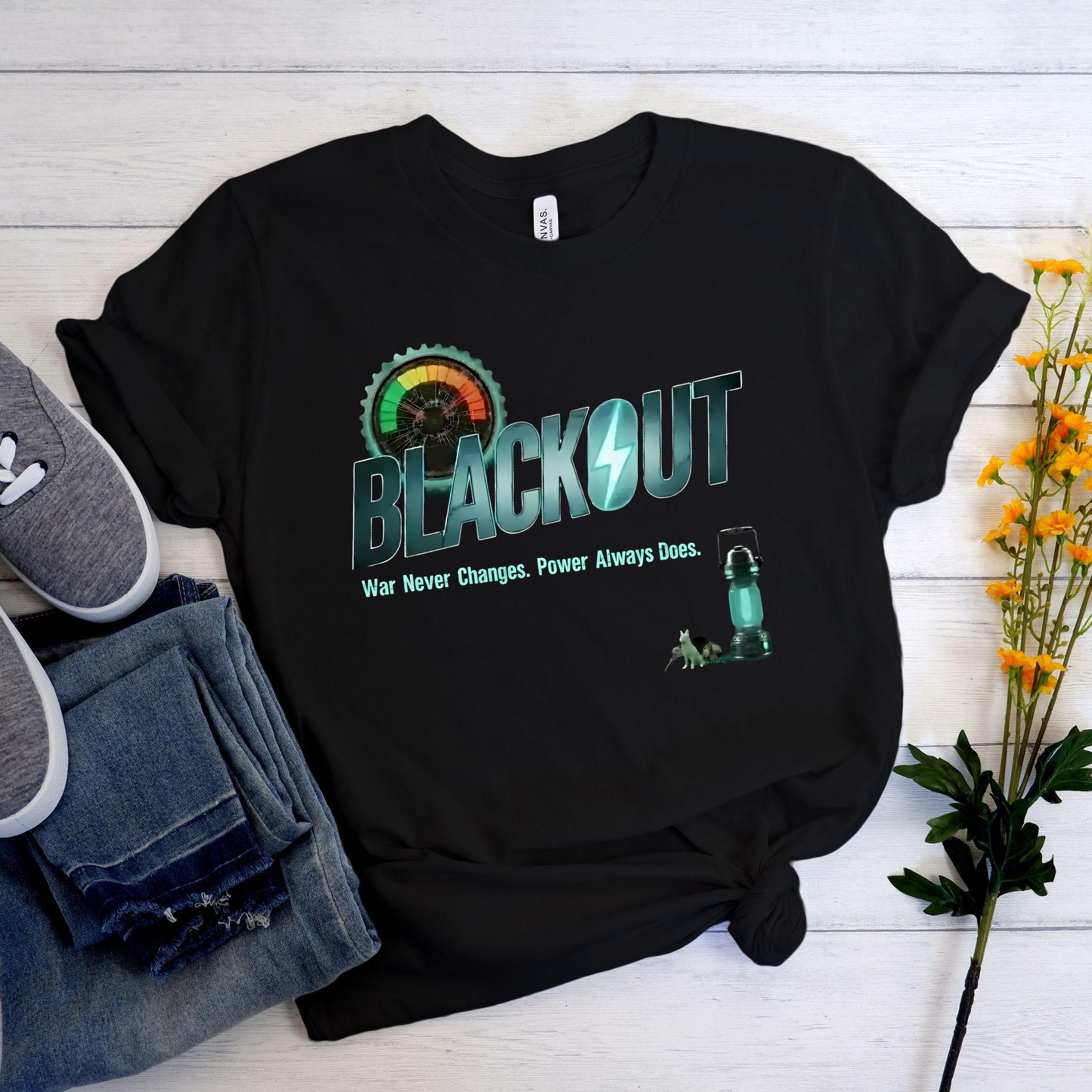 Blackout Fallout Parody T-Shirt, Survival Gamer Tee, Post-Apocalyptic Humor Shirt, Power Outage Gift, Wasteland Apparel product thumbnail image Blackout Fallout Parody T-Shirt, Survival Gamer Tee, Post-Apocalyptic Humor Shirt, Power Outage Gift, Wasteland Apparel product thumbnail image