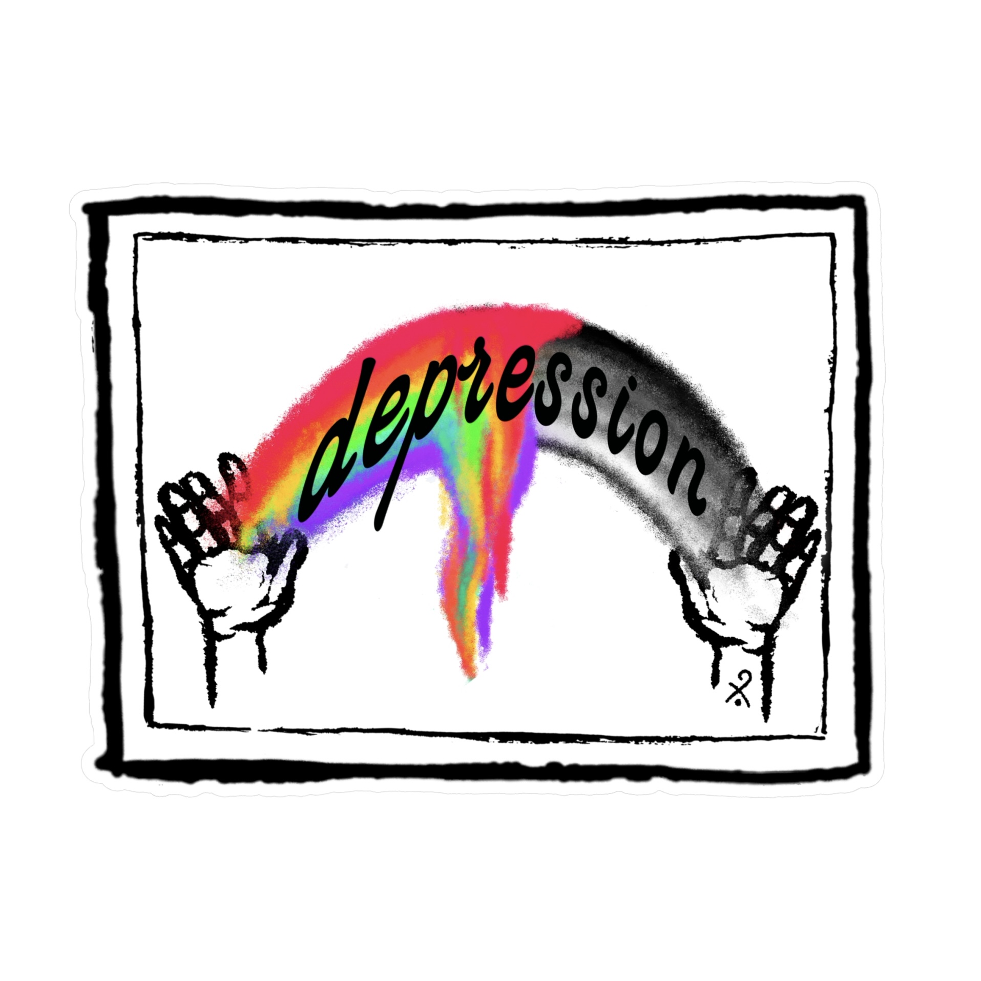 Depression - vinyl sticker Depression - vinyl sticker