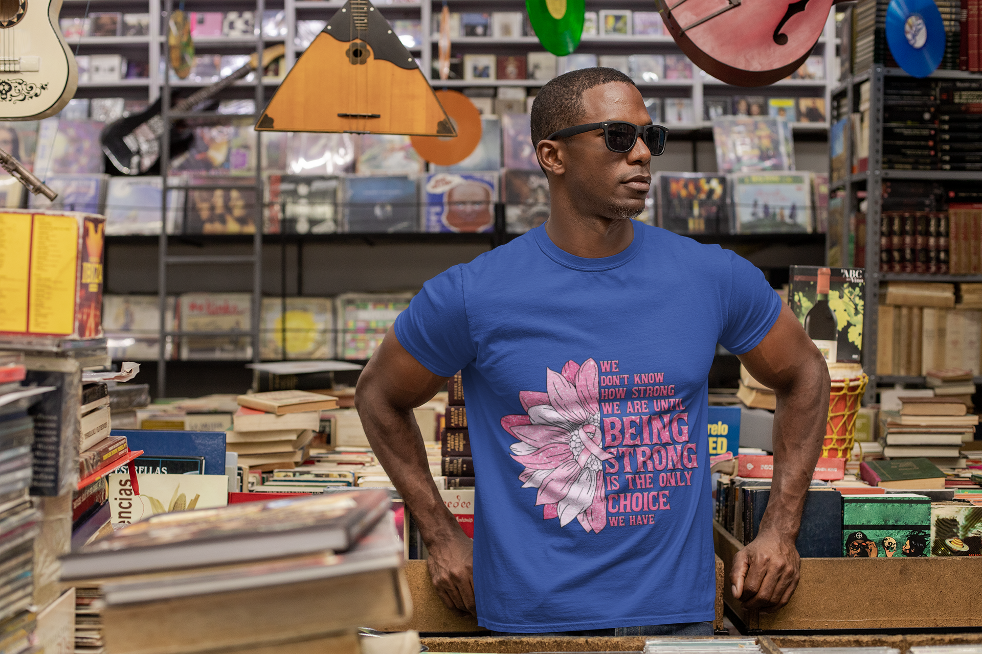 V-Neck Tee Breast Cancer Awareness Stronger Than You Think product thumbnail image
