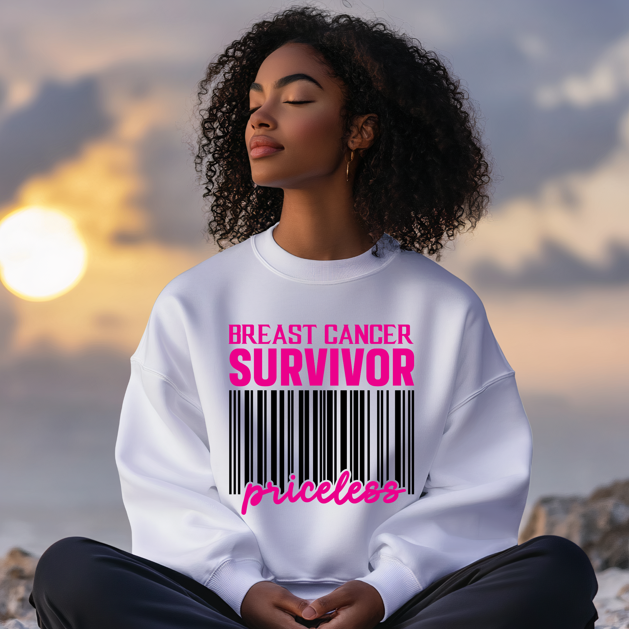 Breast Cancer Survivor Priceless Unisex Sweatshirt