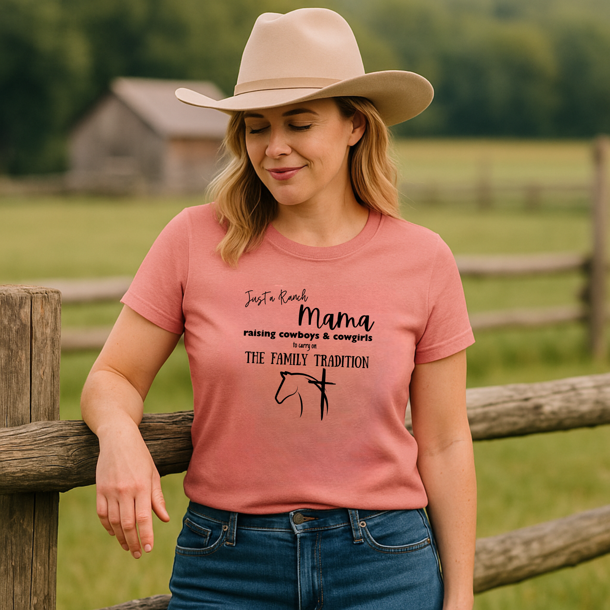 Ranch Mama T-Shirt, Dark Graphic, Unisex Softstyle Tee, Cowgirl Cowboy Family Tradition Shirt, Western Mom Gift product thumbnail image Ranch Mama T-Shirt, Dark Graphic, Unisex Softstyle Tee, Cowgirl Cowboy Family Tradition Shirt, Western Mom Gift product thumbnail image