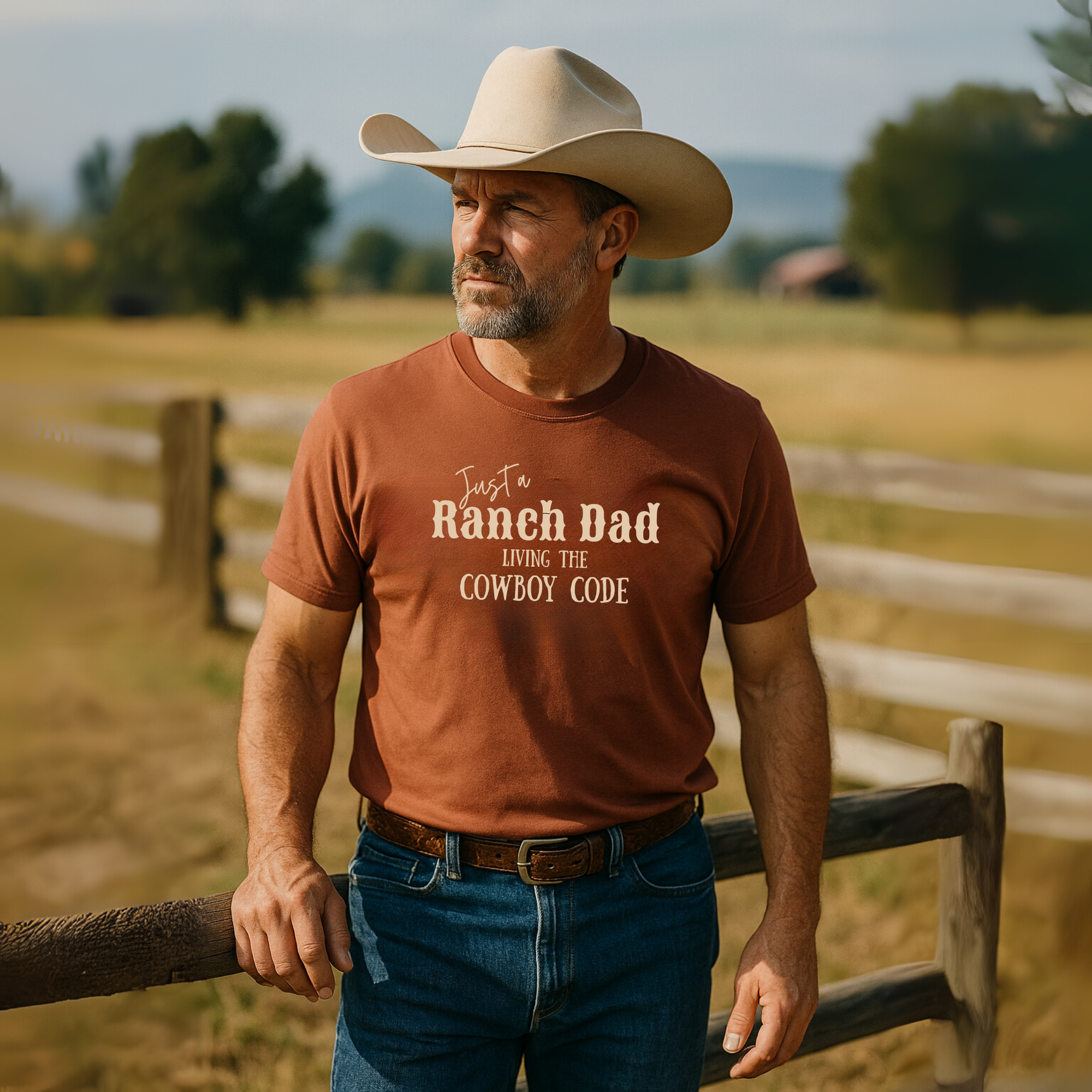 Ranch Dad Cowboy Code Tee - Perfect for Dad!