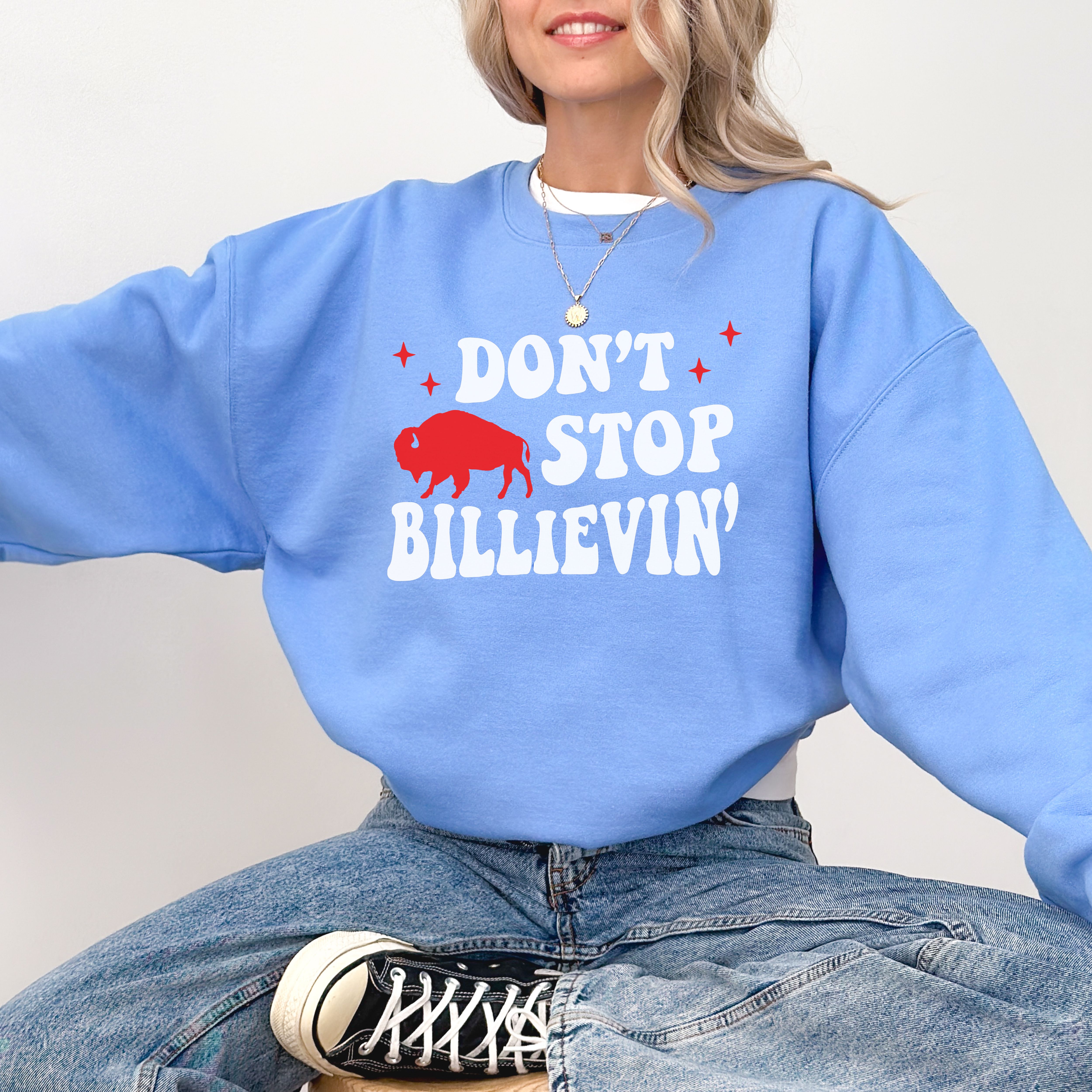 Dont Stop Bill-eving Crewneck Sweatshirt product thumbnail image Dont Stop Bill-eving Crewneck Sweatshirt product thumbnail image