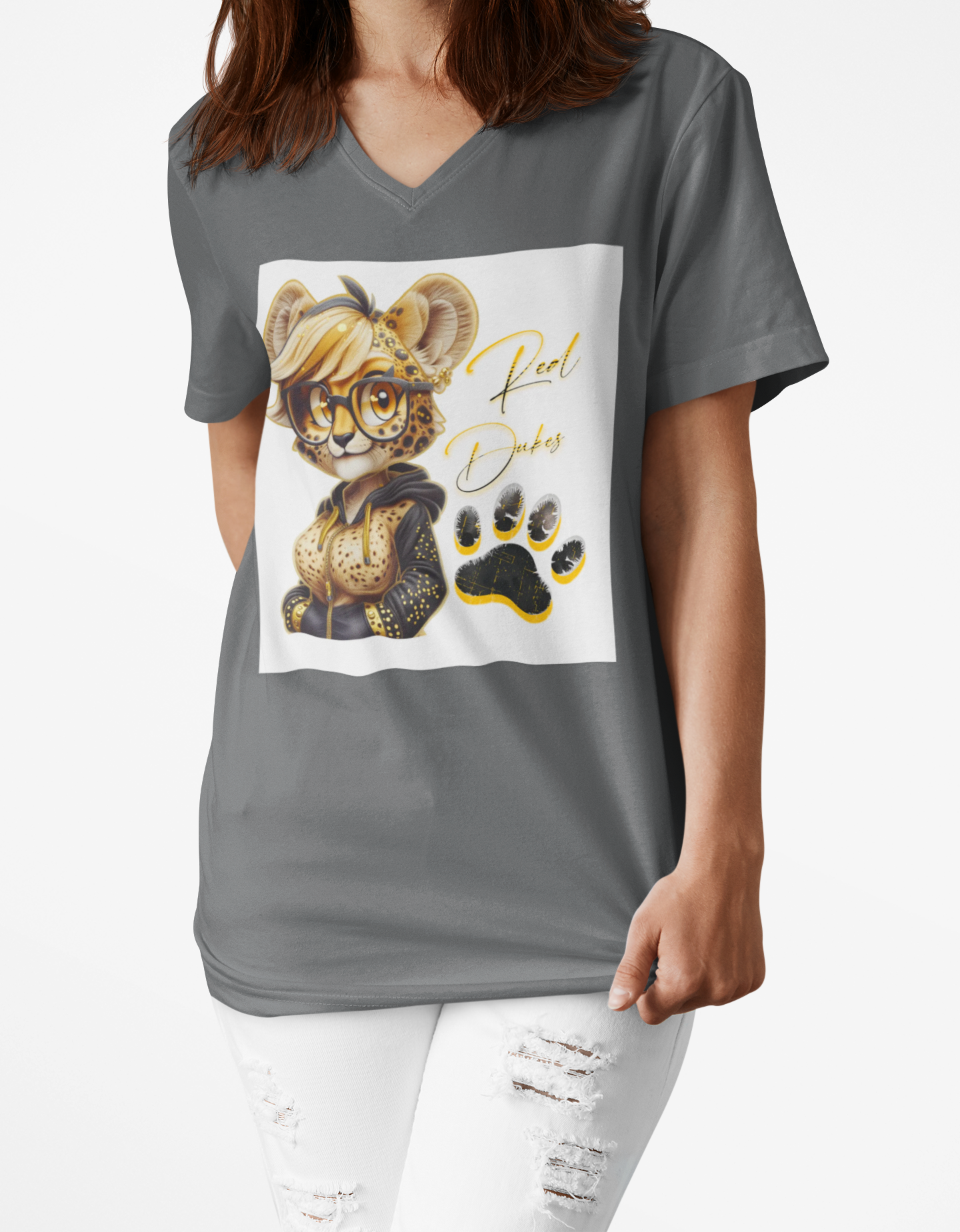 Red Dukes V V-Neck Tee product thumbnail image Red Dukes V V-Neck Tee product thumbnail image