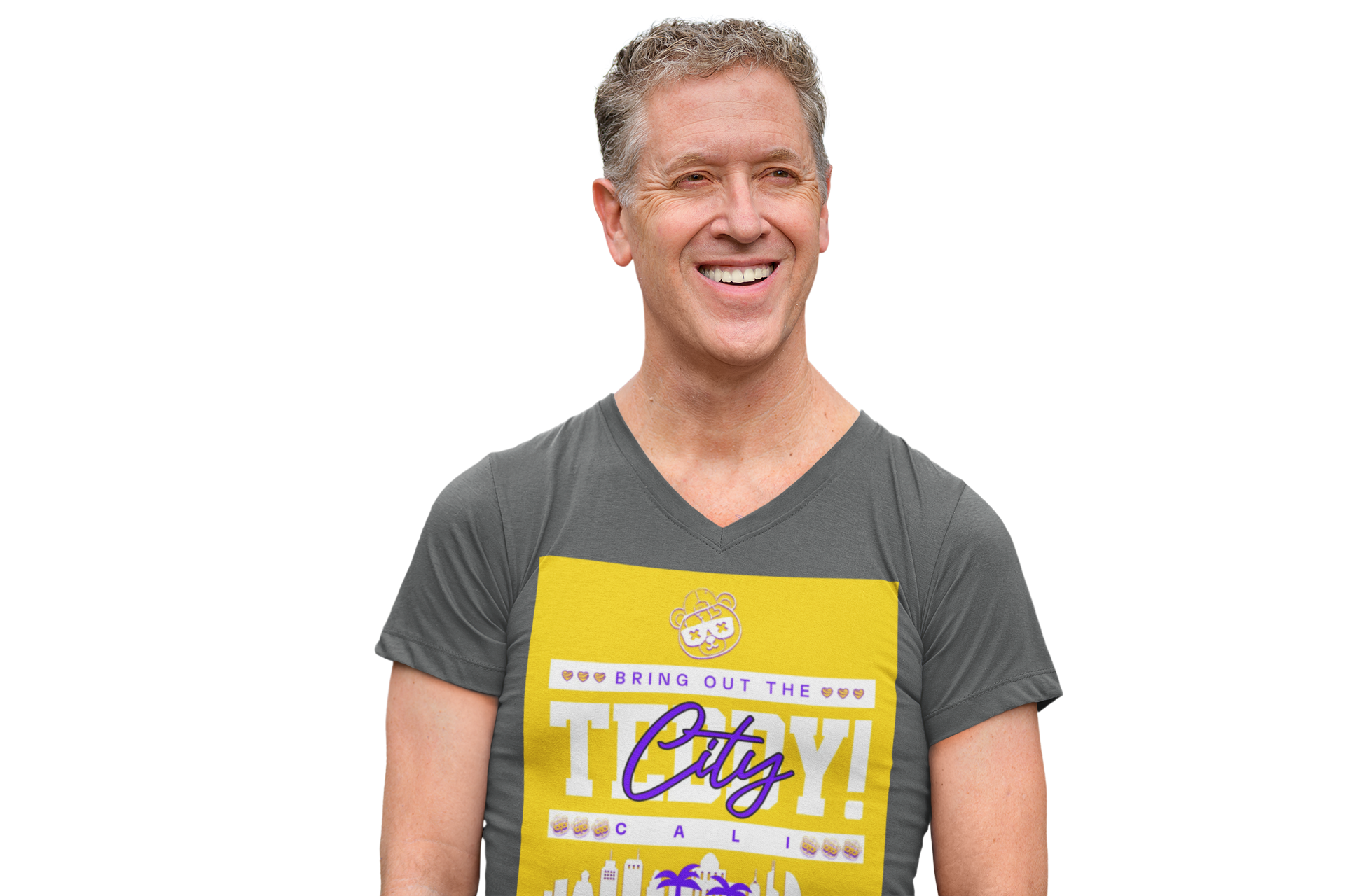 Teddy City V-Neck Tee by Bring Out The Teddy! product thumbnail image Teddy City V-Neck Tee by Bring Out The Teddy! product thumbnail image