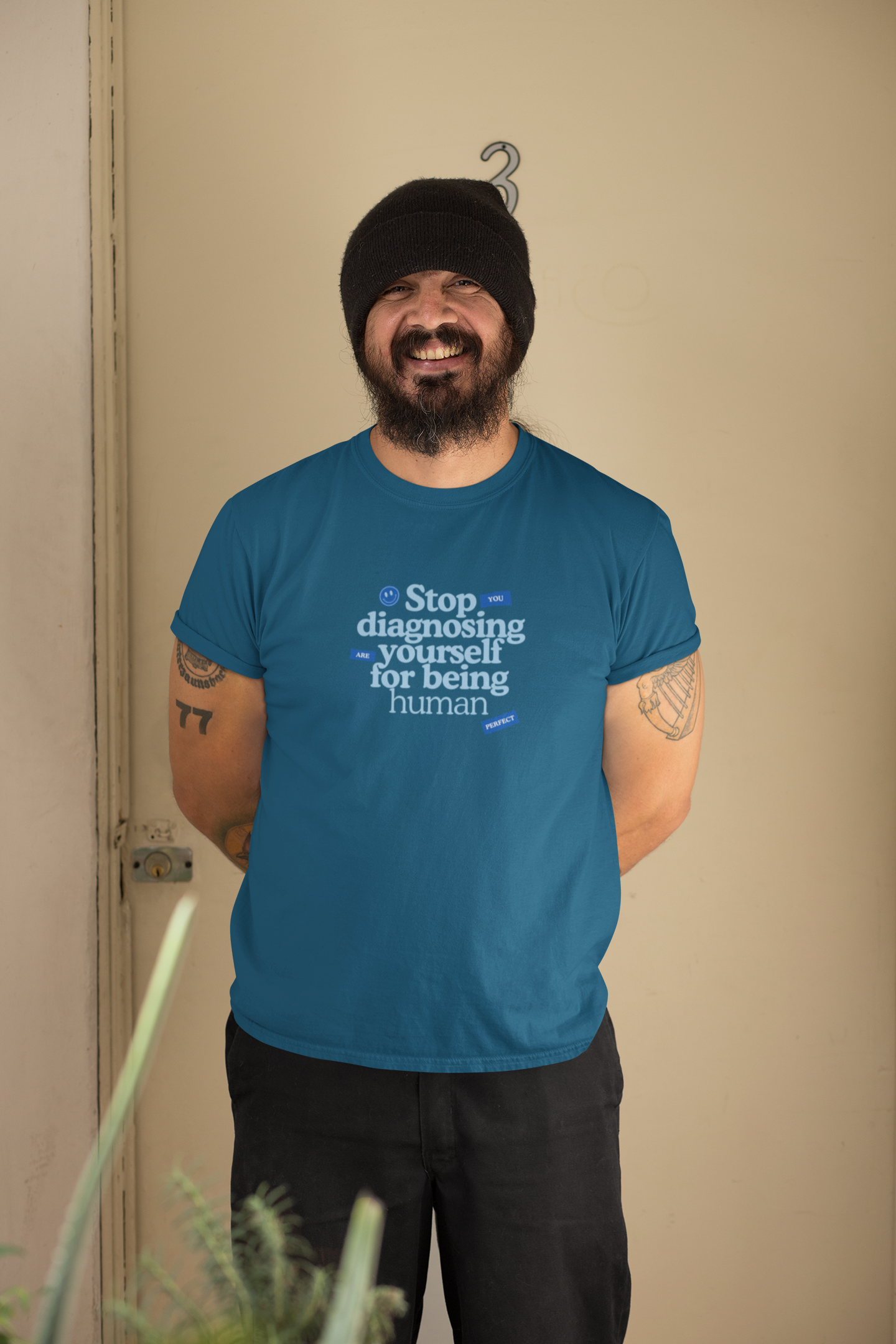 Humorous Self-Care Tee, Stop Diagnosing Yourself Tee, Relaxed Unisex Short Sleeve Shirt, Casual Gift for Friends, Mental Health product thumbnail image
