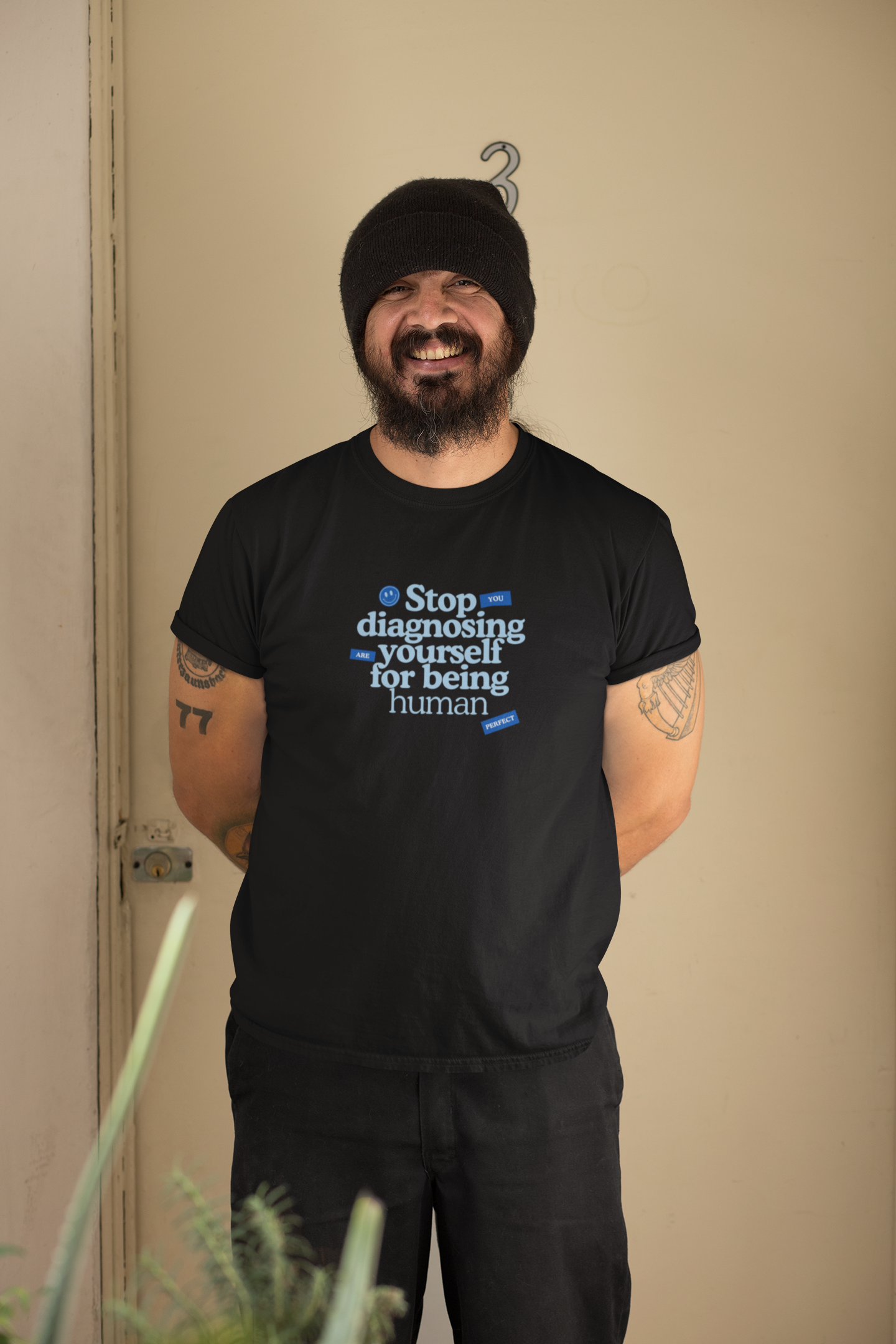 Humorous Self-Care Tee, Stop Diagnosing Yourself Tee, Relaxed Unisex Short Sleeve Shirt, Casual Gift for Friends, Mental Health product thumbnail image
