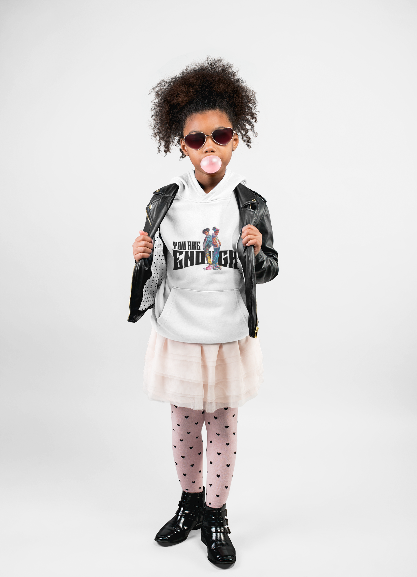Youth Hoodie with Empowering 'You Are Enough' Design - Comfort Wear, Gift for Teens, Motivational Apparel, Cozy Layering, [...]